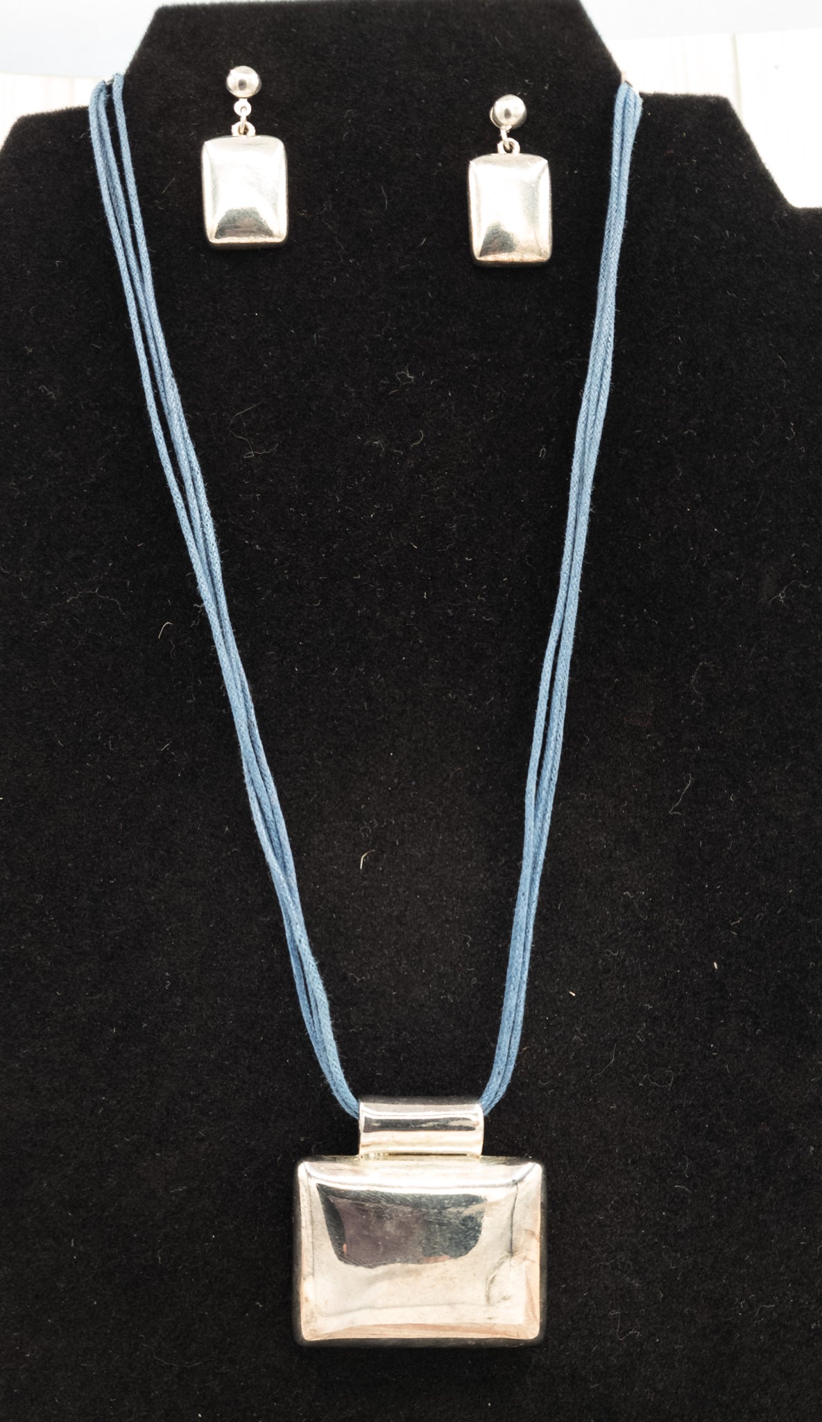 Sterling Silver Charm Necklace and Earring Set