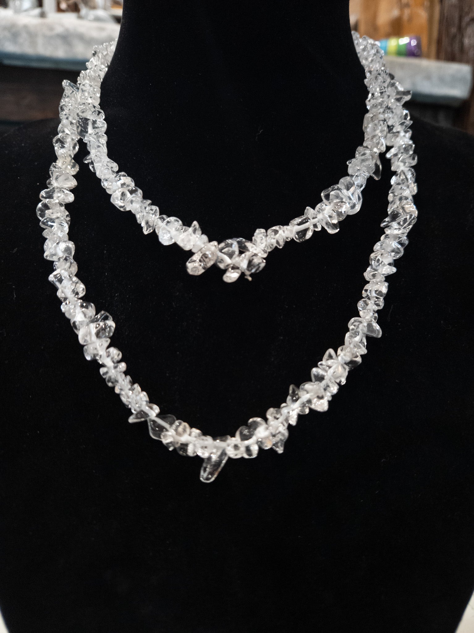 Clear Quartz Stone 17" Necklace