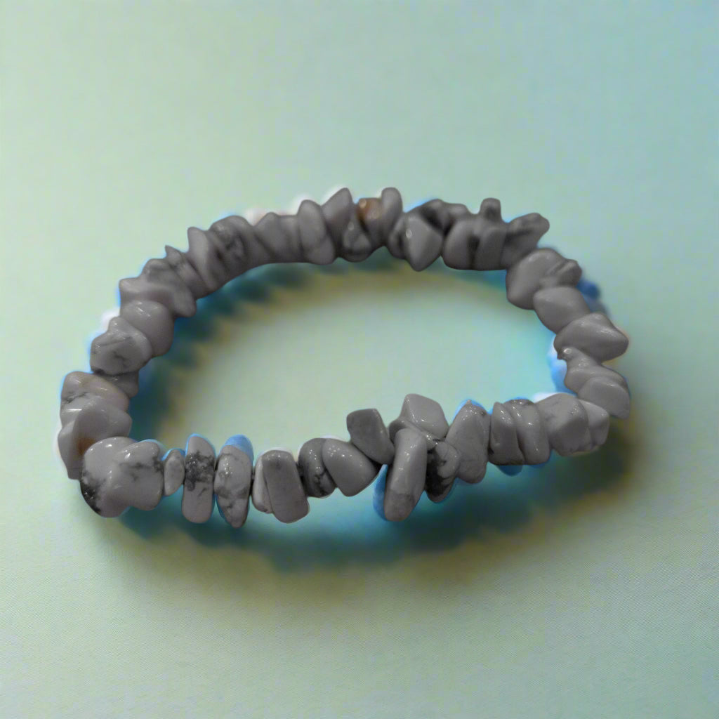 Healing Howlite Beaded Stretchy Bracelet