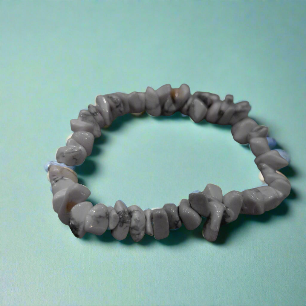 Healing Howlite Beaded Stretchy Bracelet