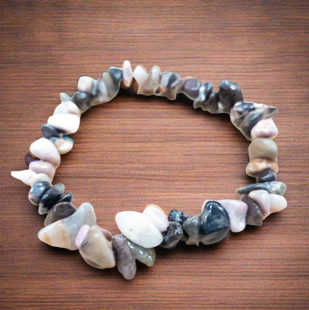 Beautifully Assorted Stone Beaded Stretchy Bracelet