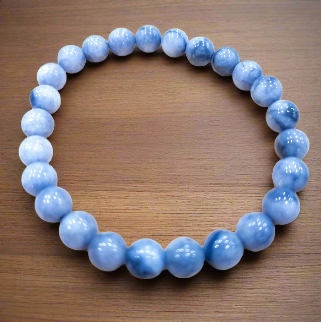 Tanzanite Stone Beaded Stretchy Bracelet