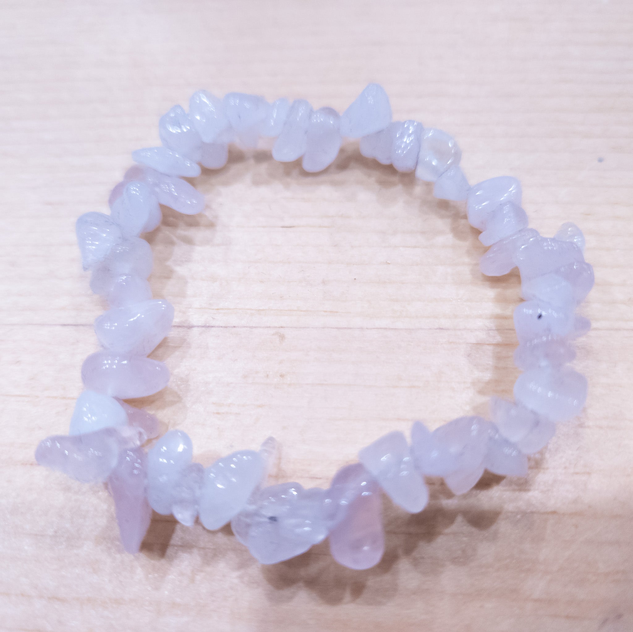 Soft Pink Rose Quartz Beaded Stretchy Bracelet