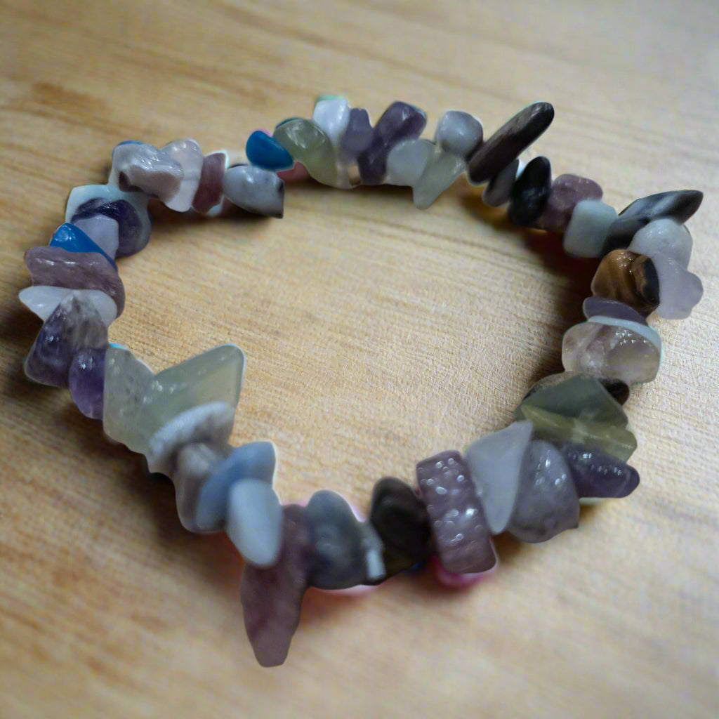Beautifully Assorted Gemstone Beaded Stretchy Bracelet