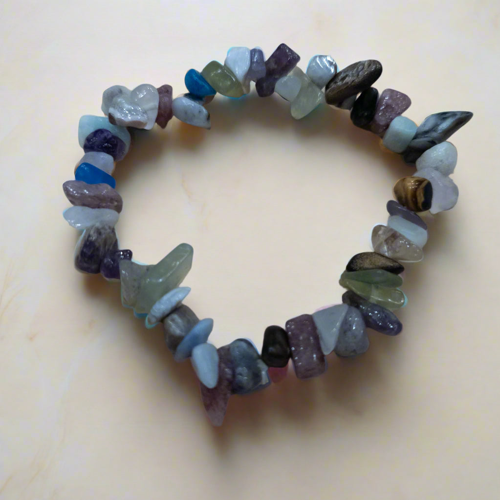 Beautifully Assorted Gemstone Beaded Stretchy Bracelet