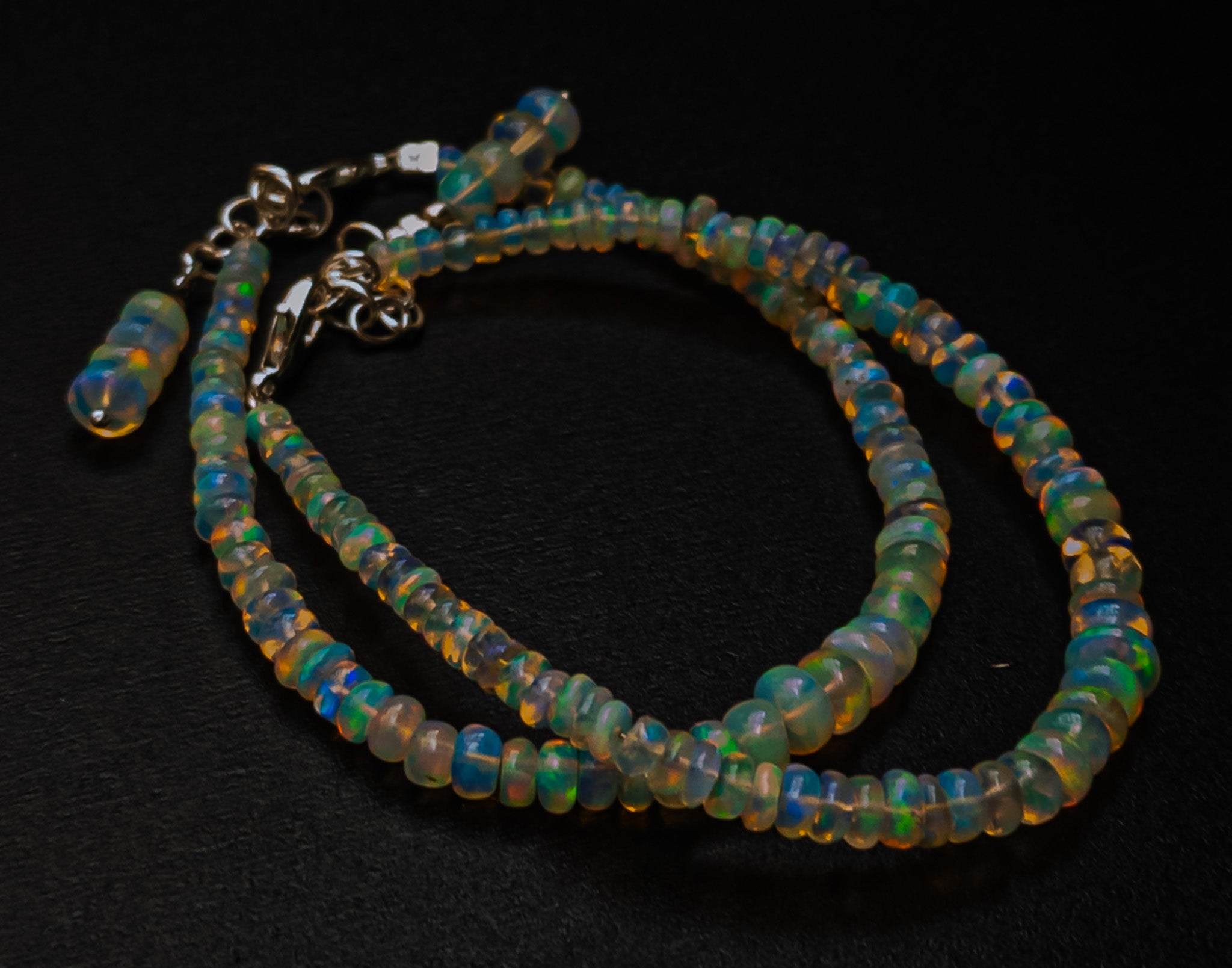 Ethiopian Opal Gemstone Bead Bracelet