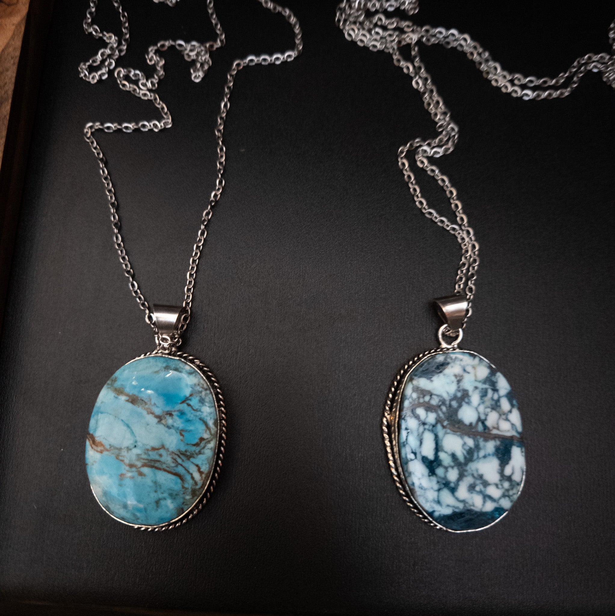 Turquoise Silver Plated Pendent on a Chain