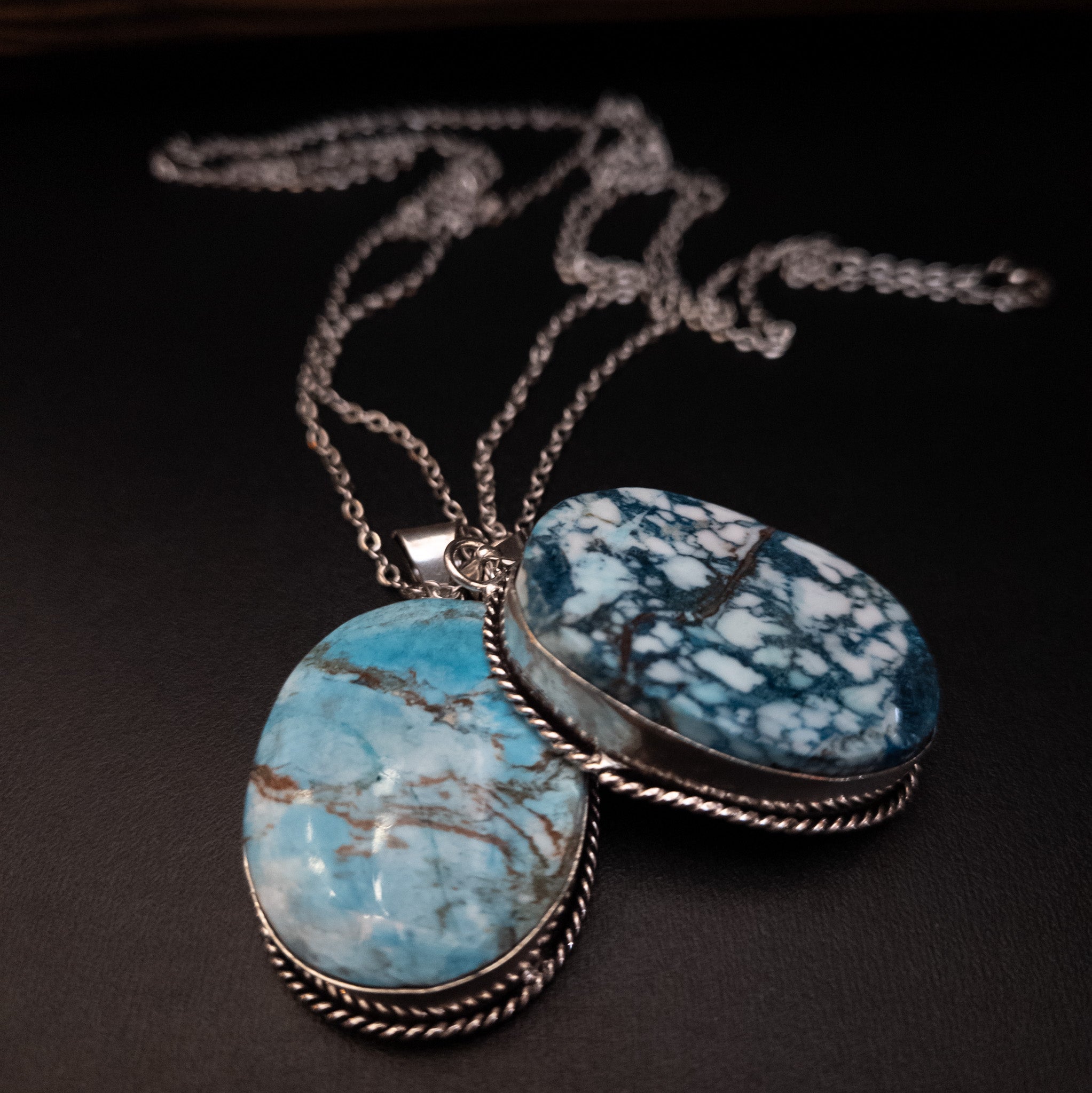 Turquoise Silver Plated Pendent on a Chain