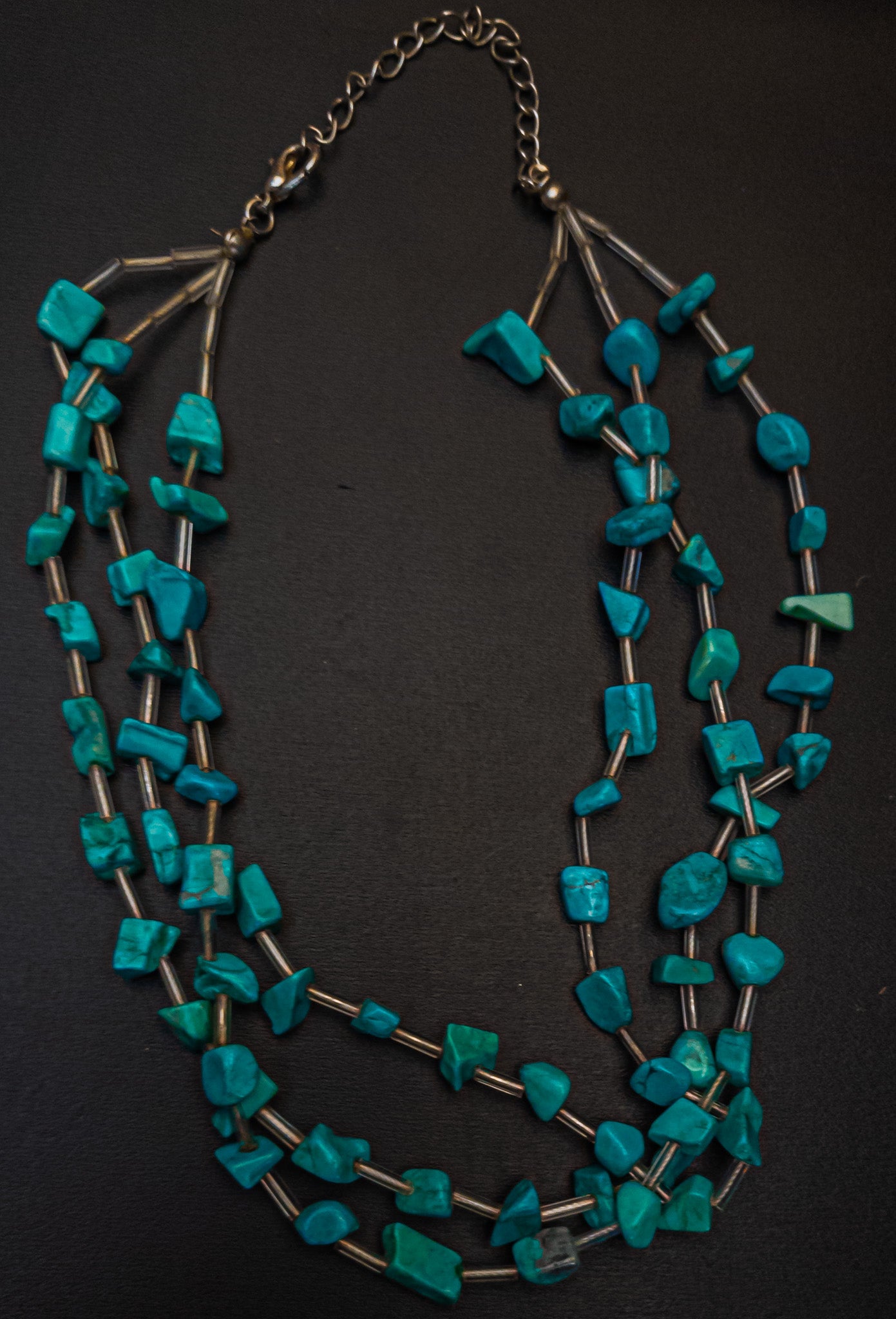 Unique Three-Layered Turquoise Necklace