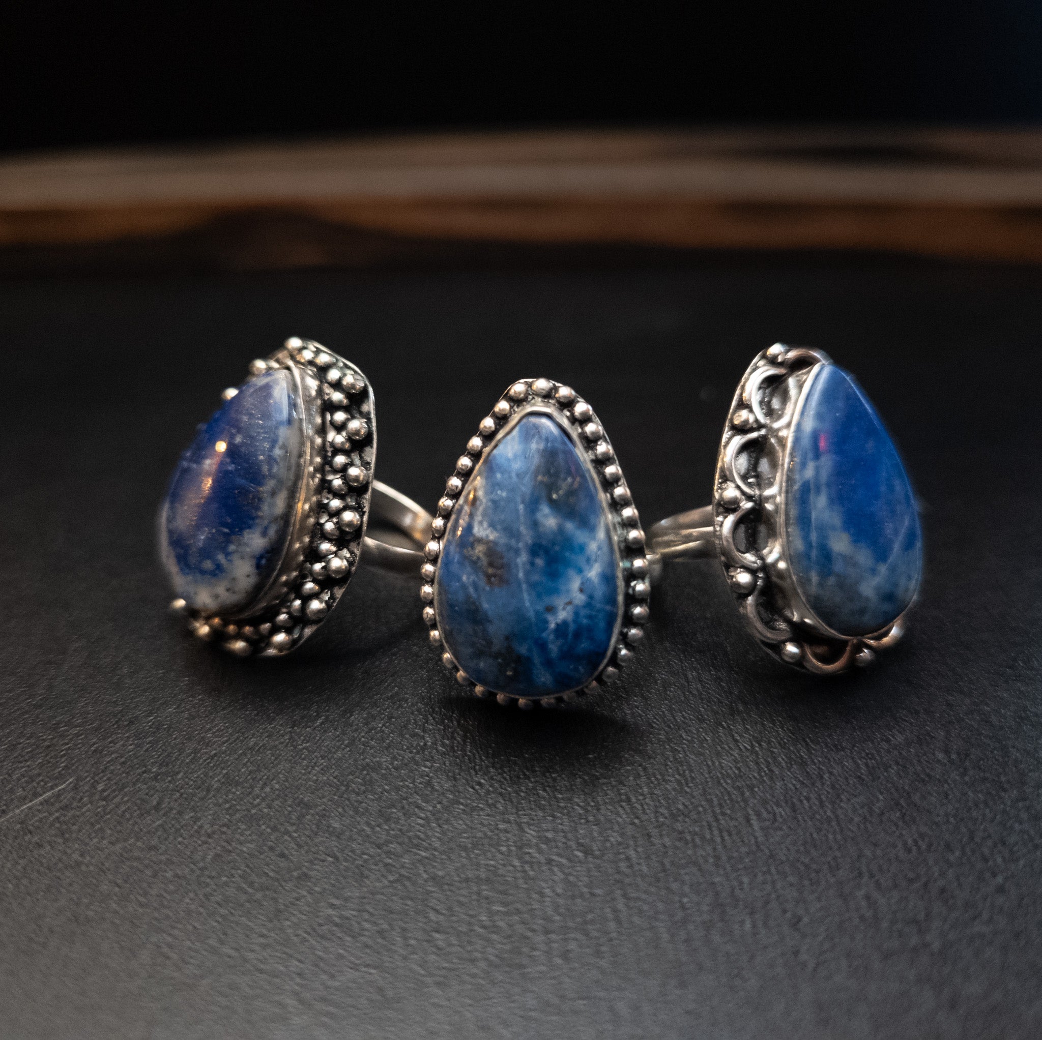 Lapis Lazuli Gemstone 925 Sterling Silver Plated Rings