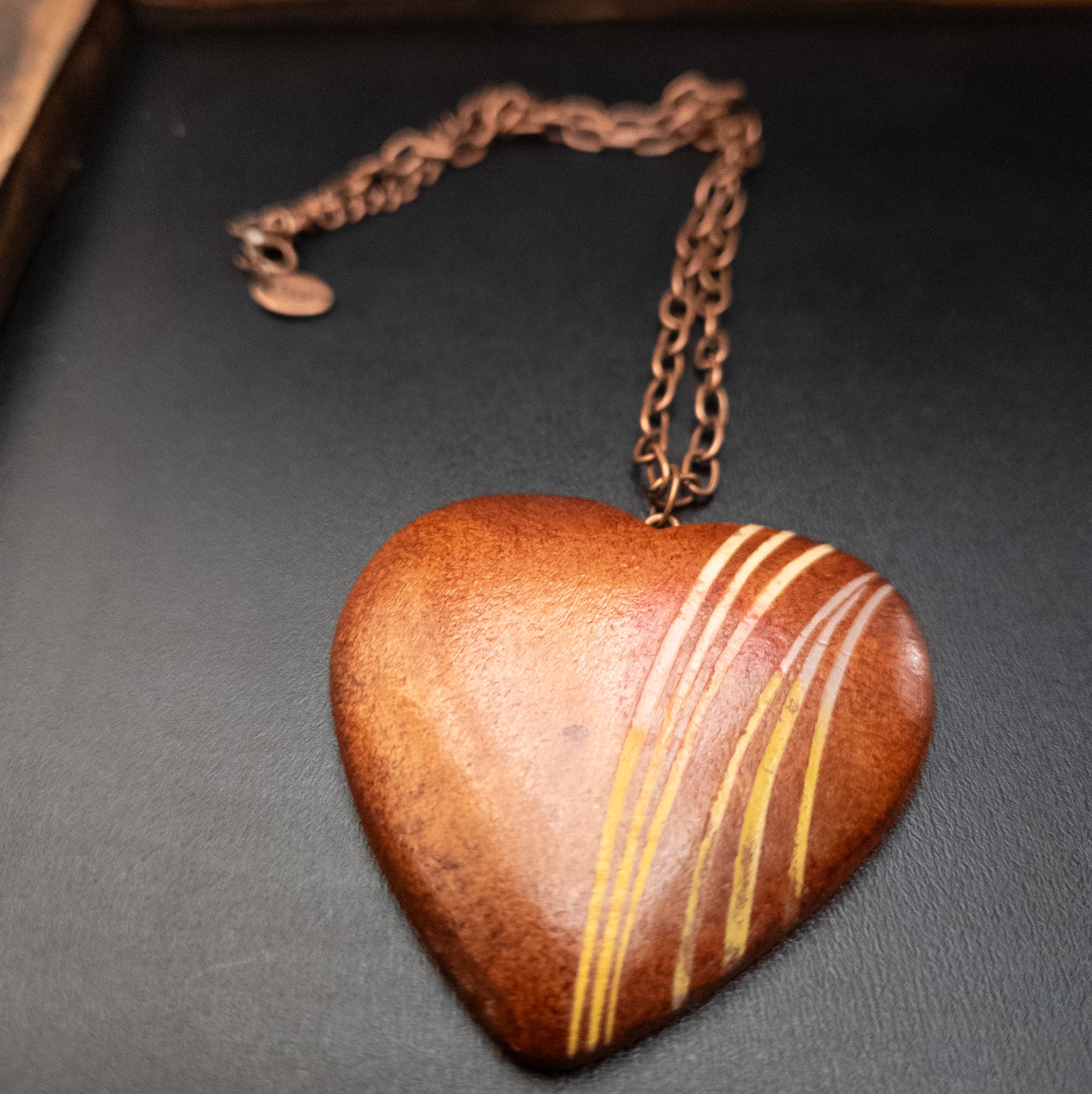 Clair's Wood Heart Necklace