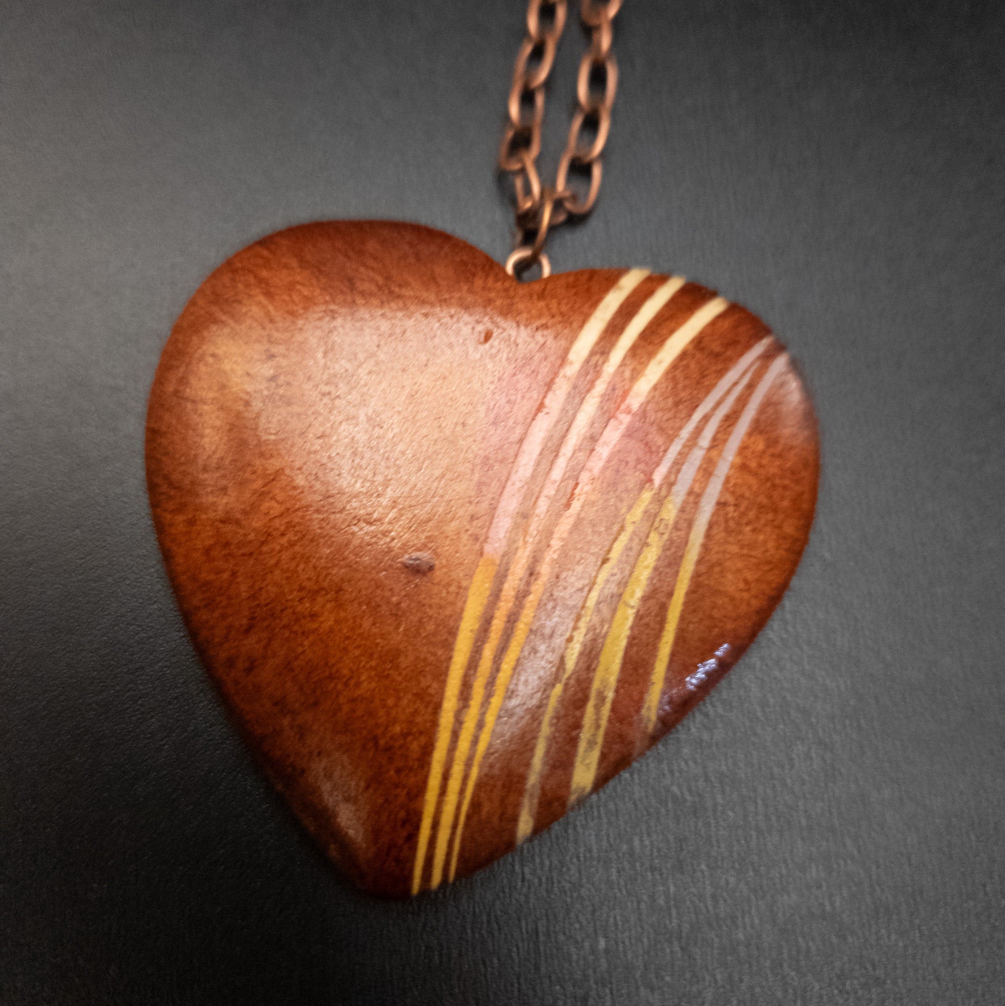 Clair's Wood Heart Necklace