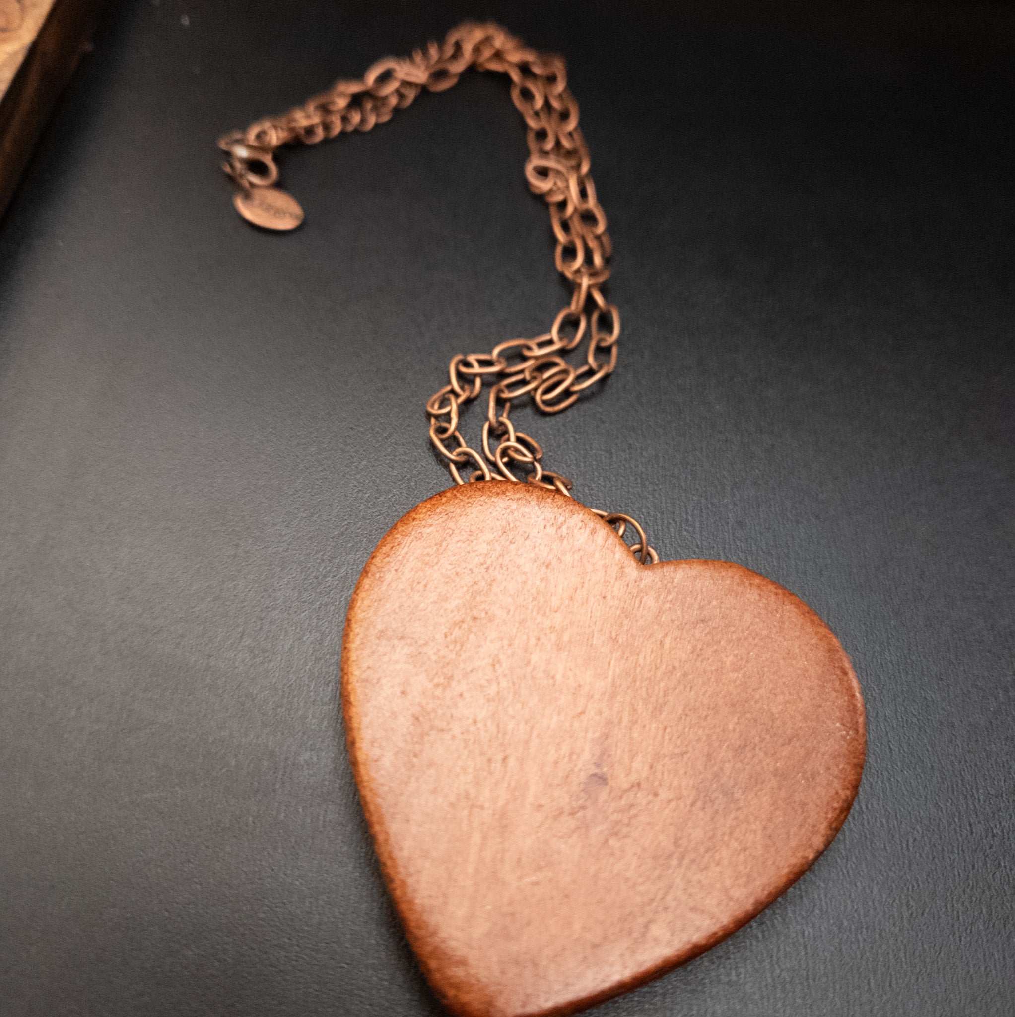 Clair's Wood Heart Necklace
