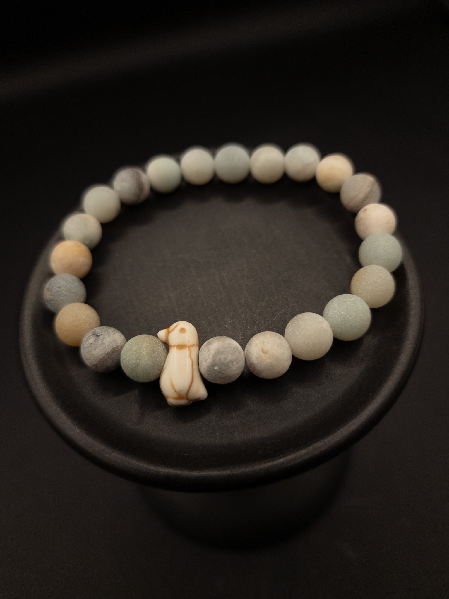 Fahlo Passage Sky Stone Bracelet With Penguin Carved Stone