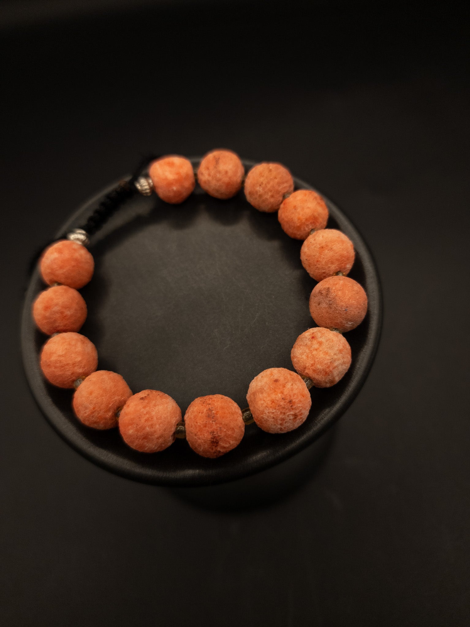 Sponge Coral Bead Bracelet