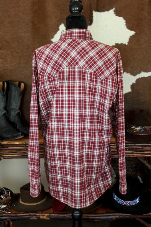 Levis Red Plaid with Ruby Red Snap Button Up
