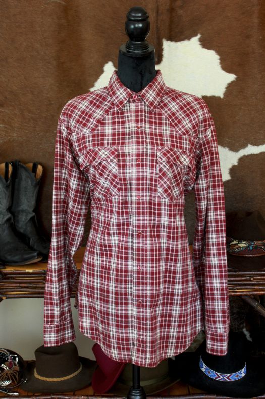 Levis Red Plaid with Ruby Red Snap Button Up