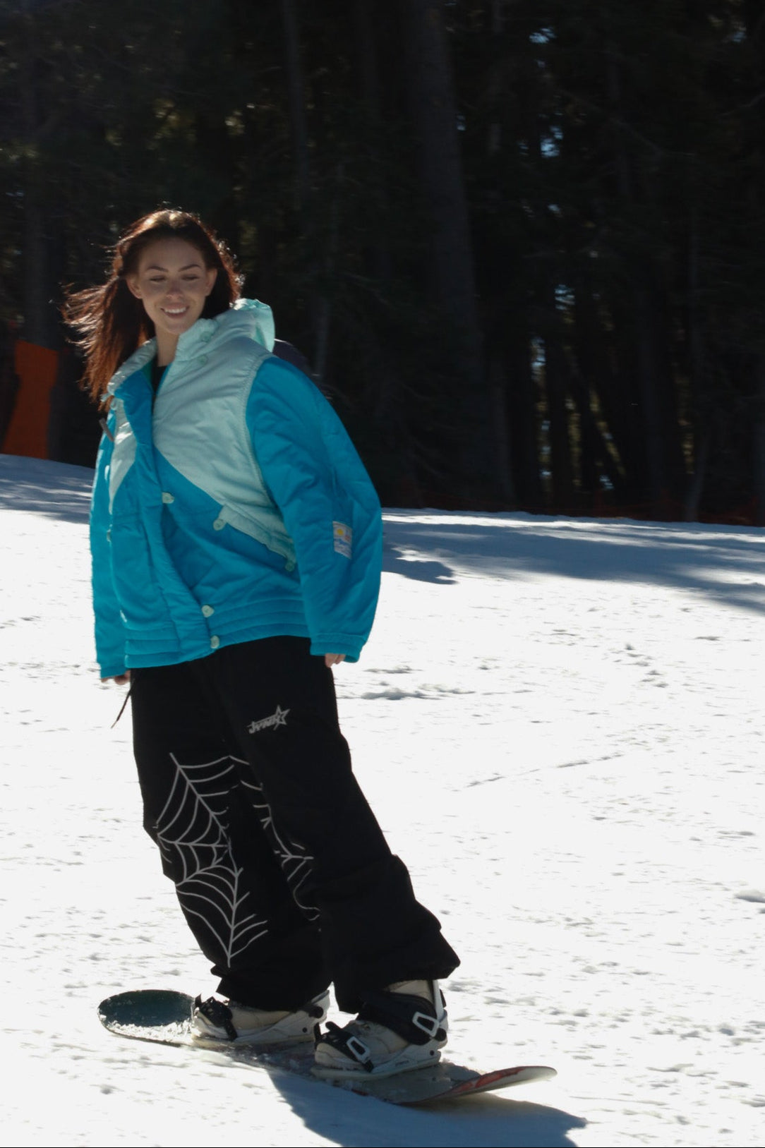 Sky Blue and White "Snow Seekers" Brand Winter Jacket Size Med