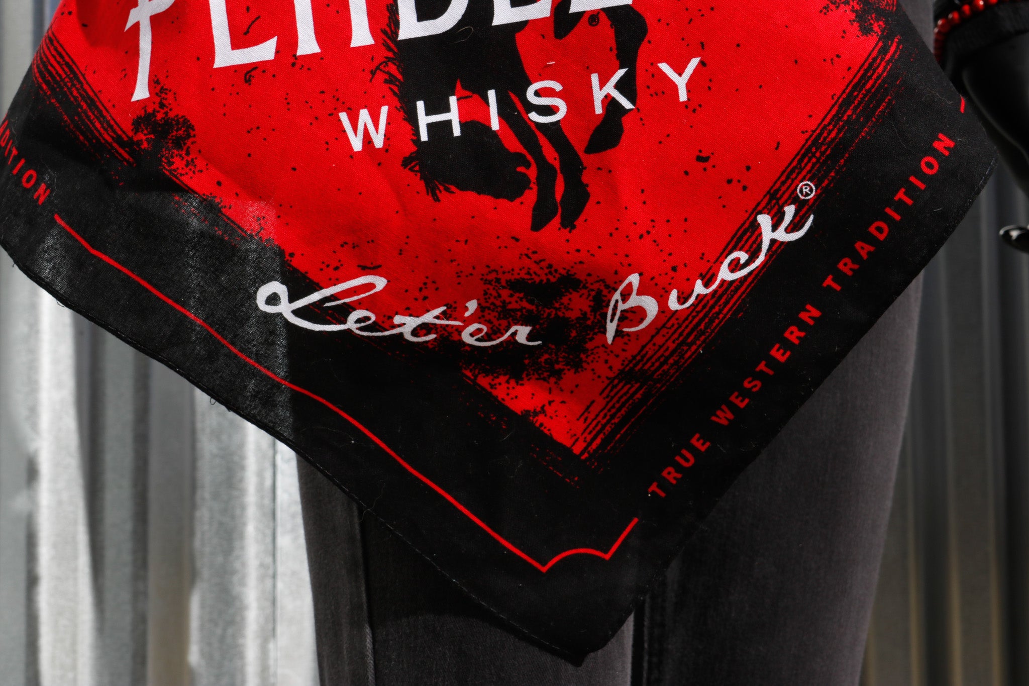 Classic Black and Red Pendleton Whiskey Bandana