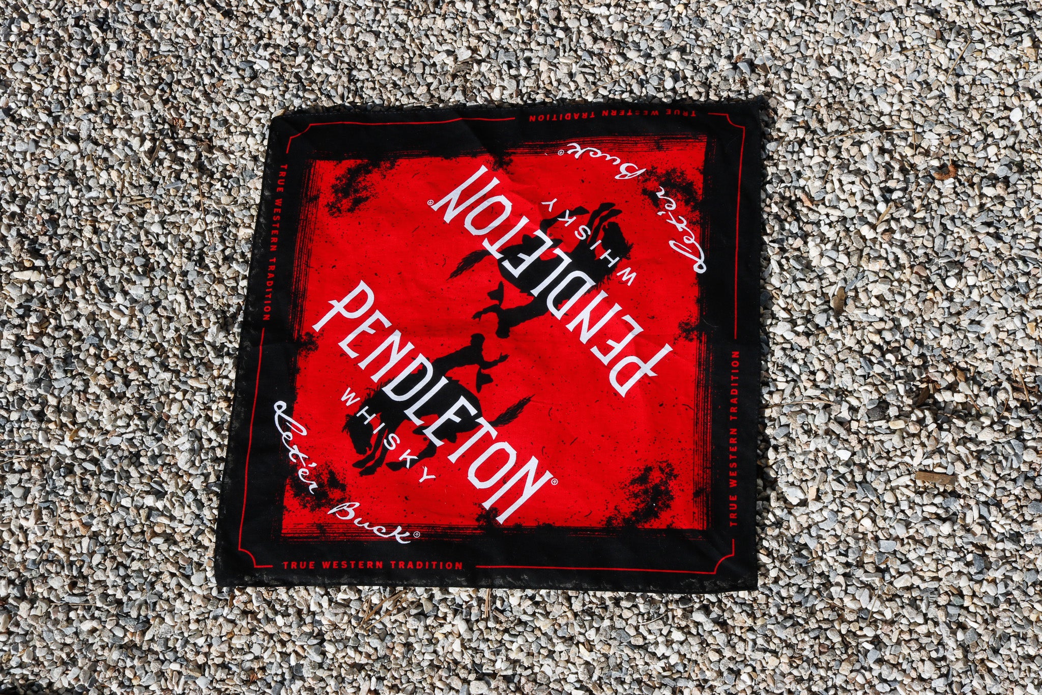 Classic Black and Red Pendleton Whiskey Bandana