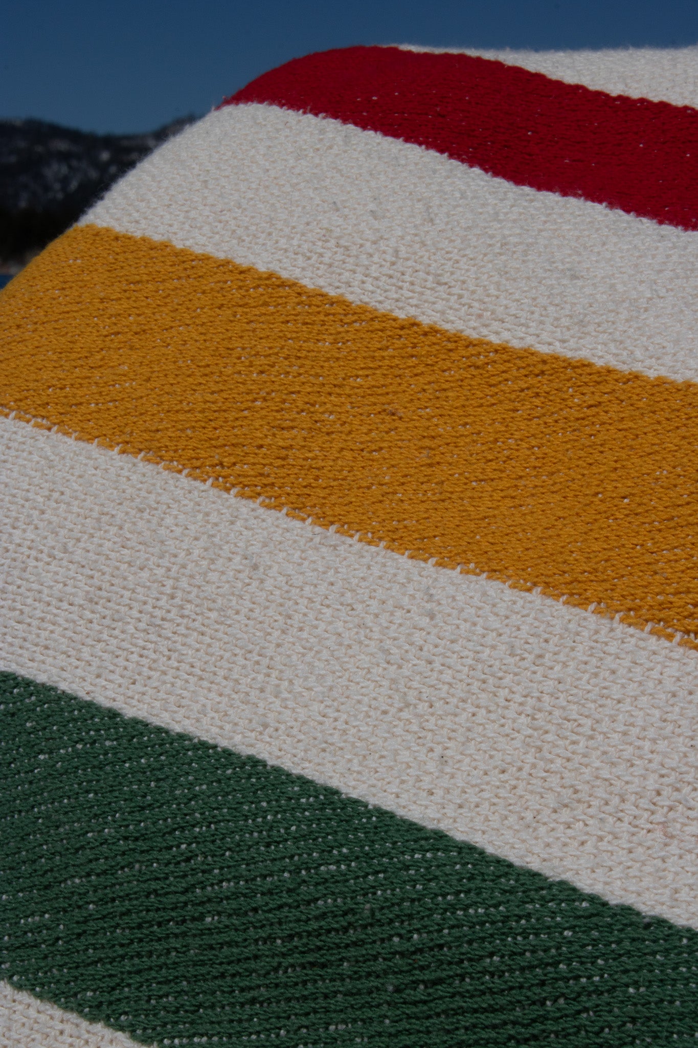 Pisgah Stripe Woven Throw - Black, Red, Yellow, & Green Stripe