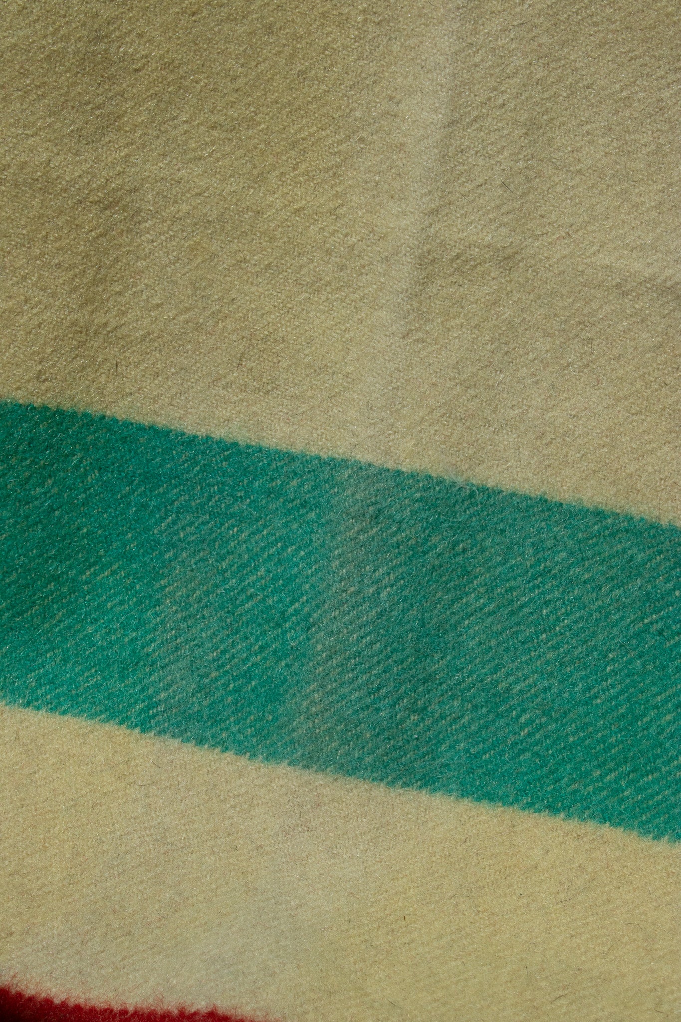 Hudson's Bay Point Wool Blanket Off-White Bold Multi-Colored Stripes