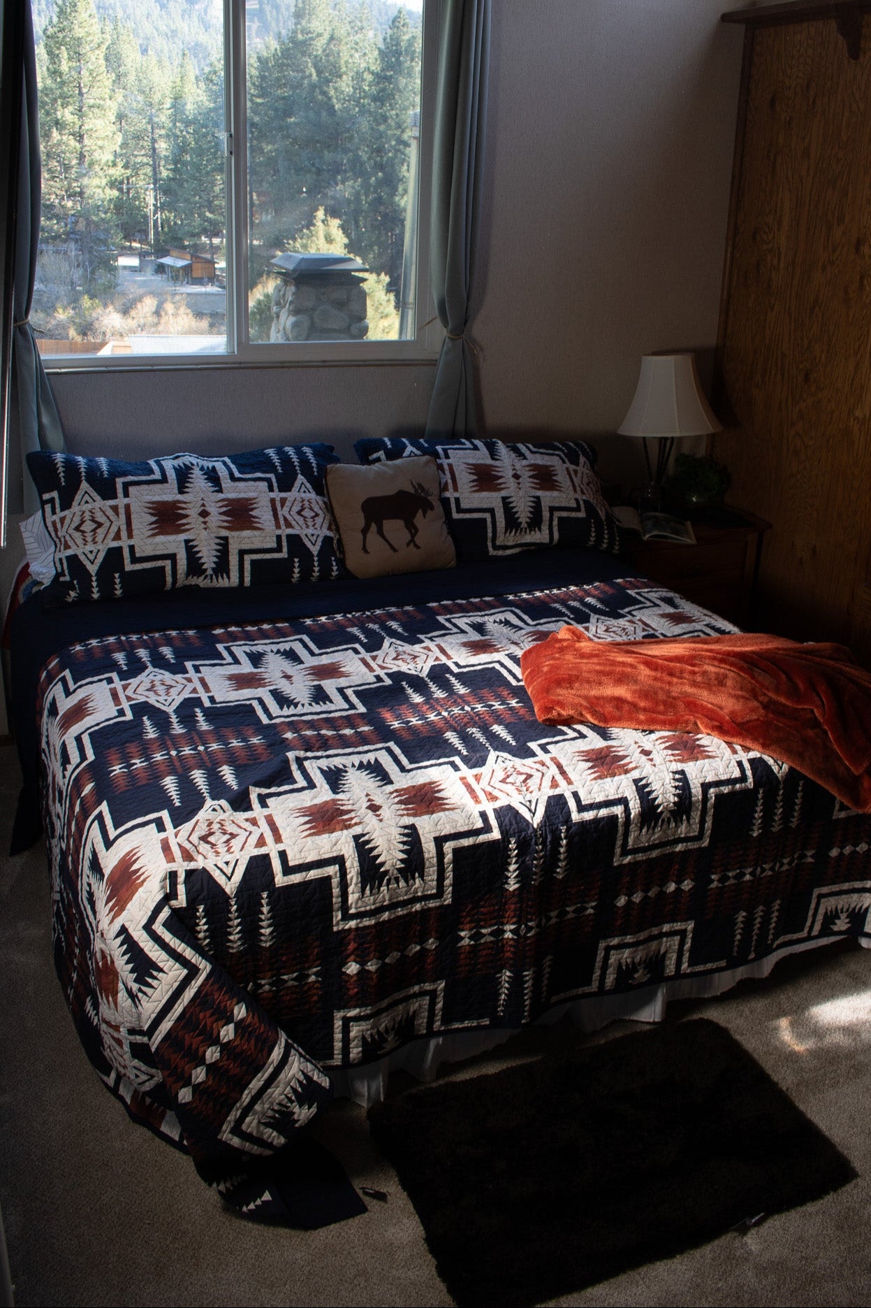 Pendleton Harding Southwestern Geometric Oxford Wool Blanket – Queen