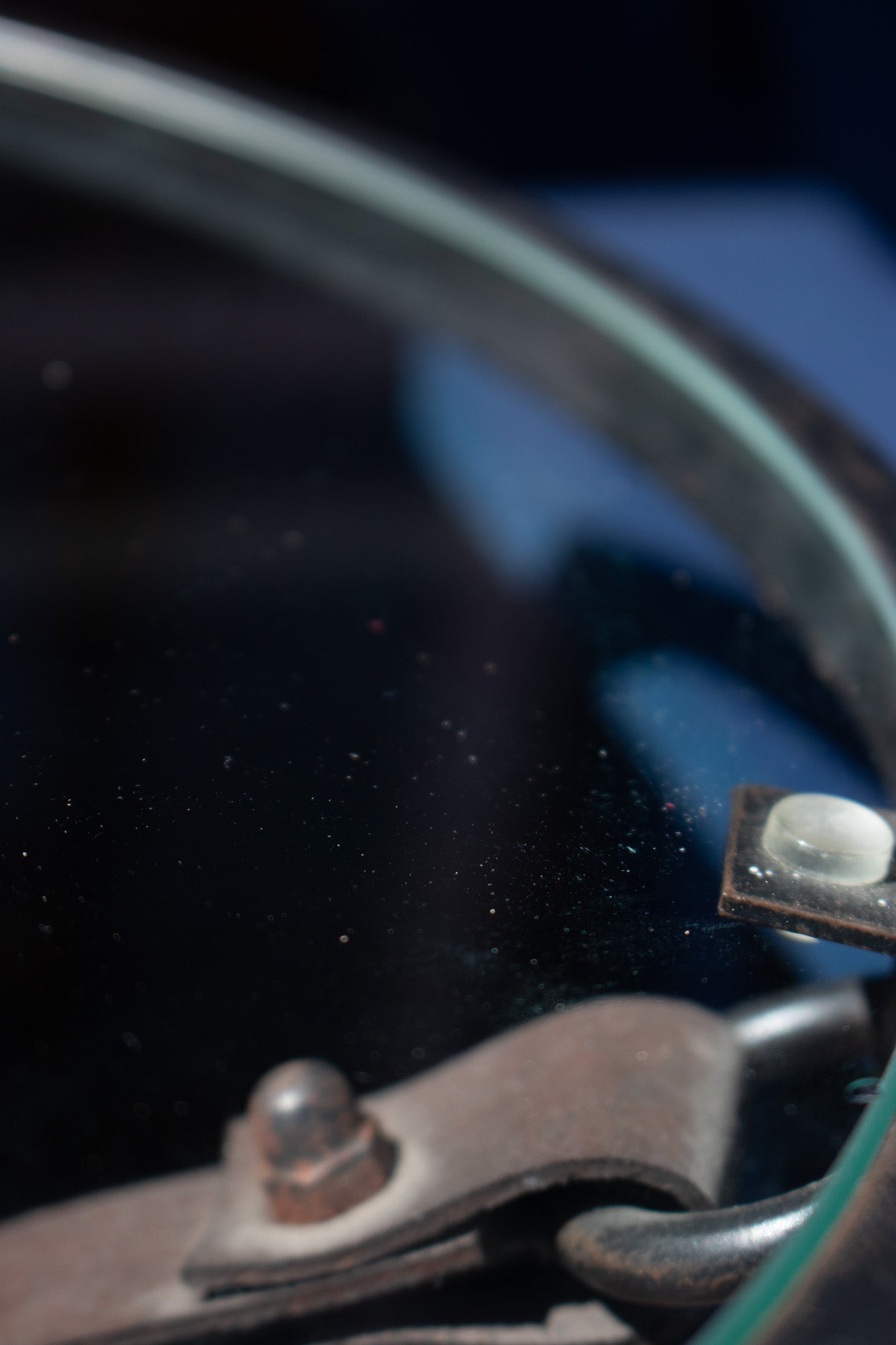 Vintage Custom Made Round Wrought Iron Metal Glass End Table