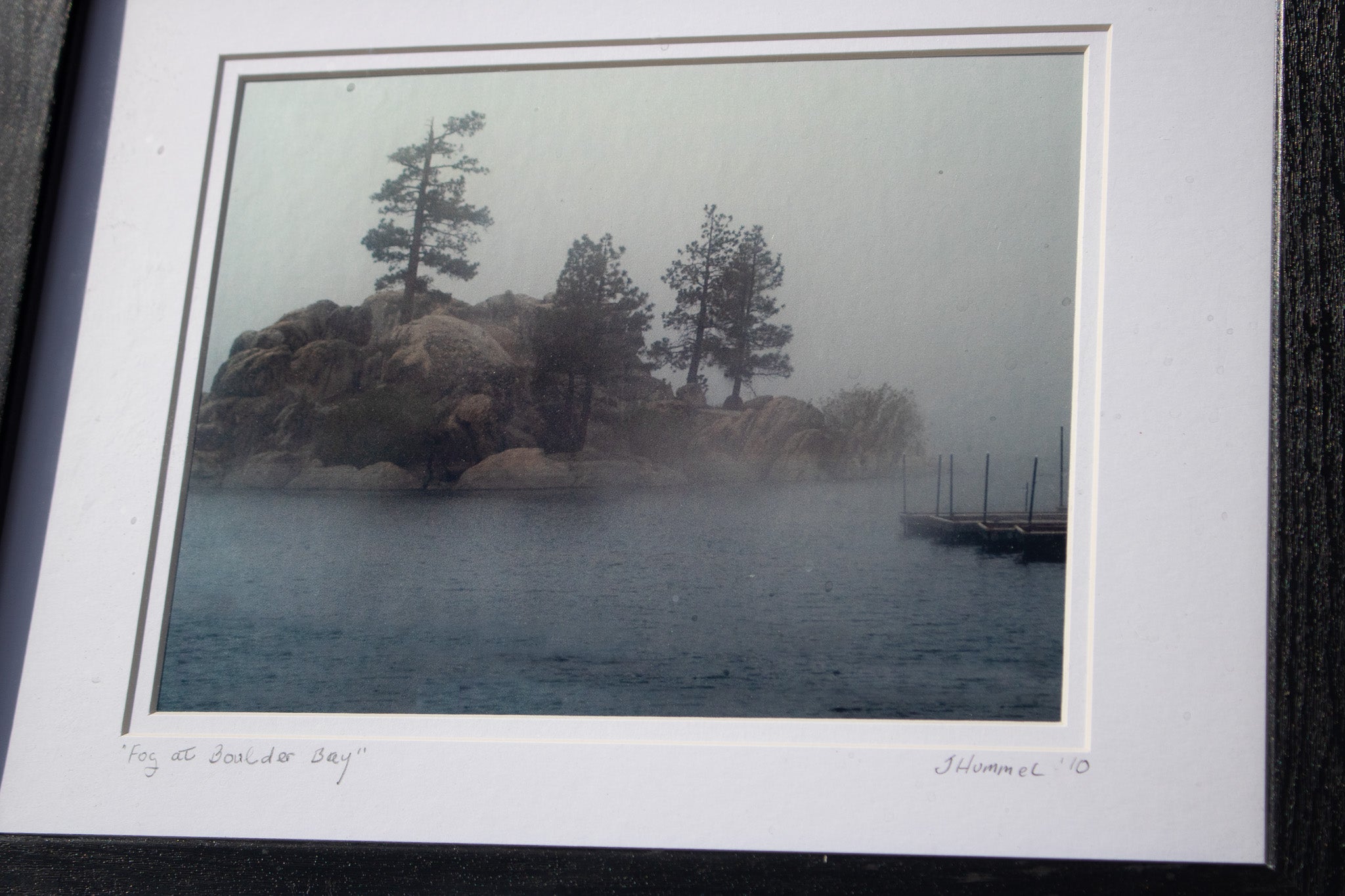 Framed John Hummel "Fog at Boulder Bay" Photograph