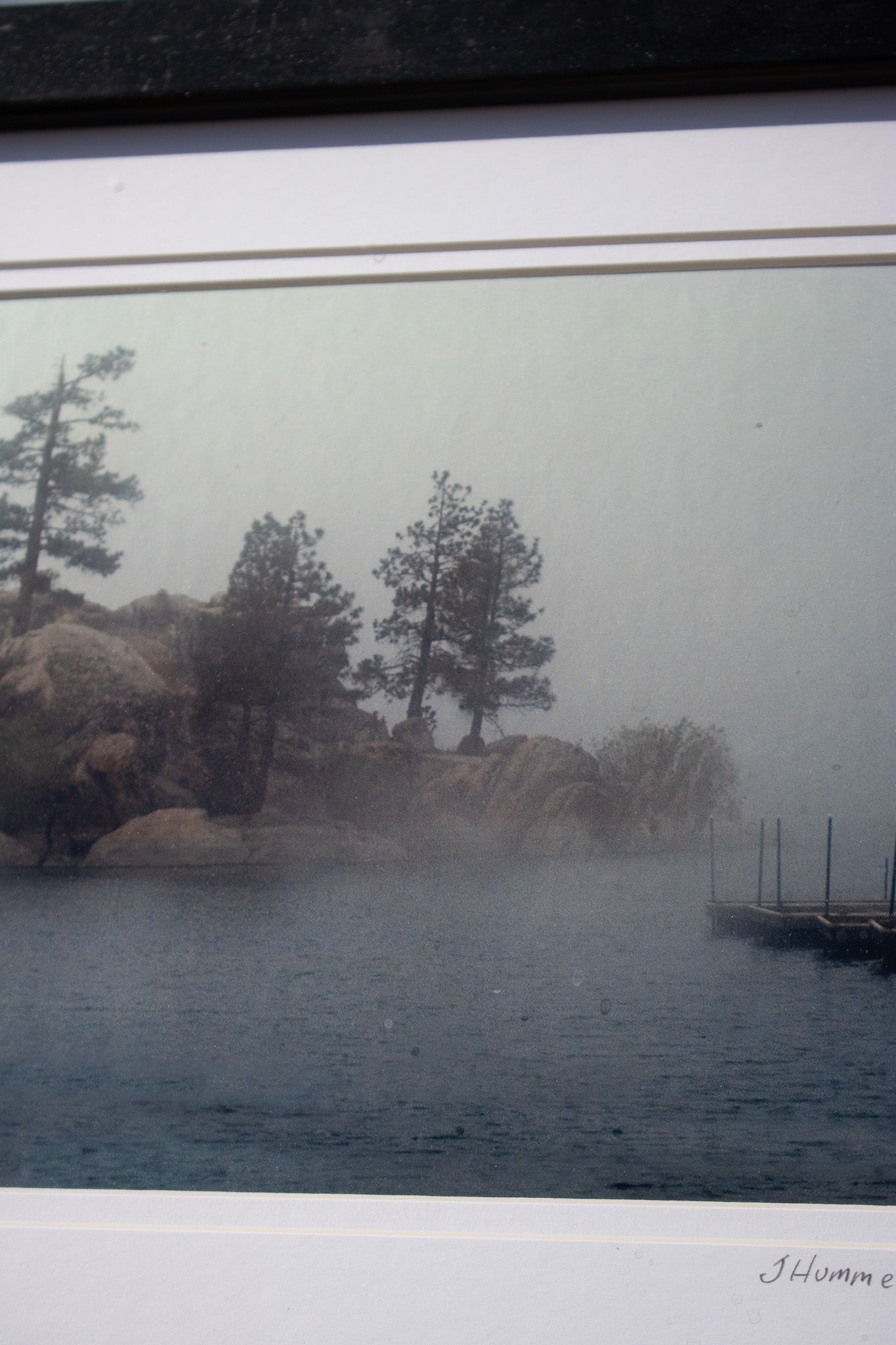 Framed John Hummel "Fog at Boulder Bay" Photograph