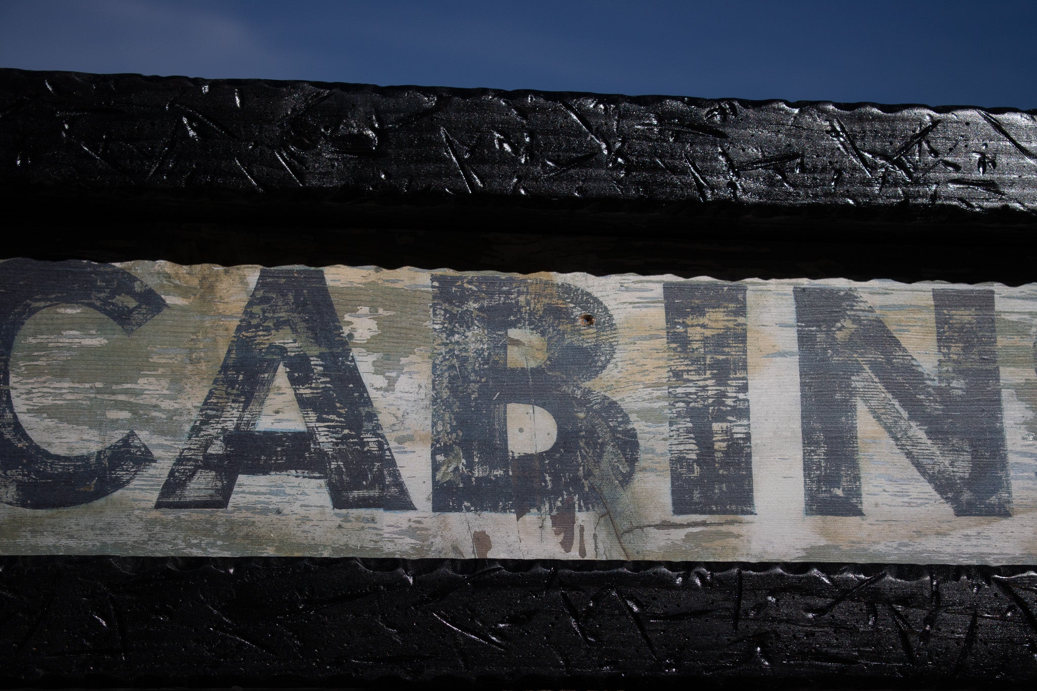 Simple "Cabins" Wooden Sign with Wooden Frame