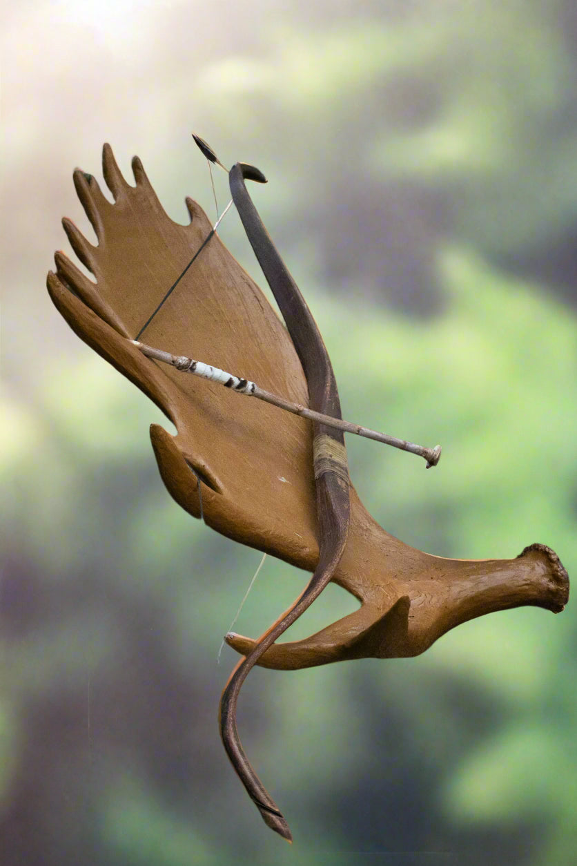 Vintage 1930's-1940's Native American Recurve Bow and Arrow Set