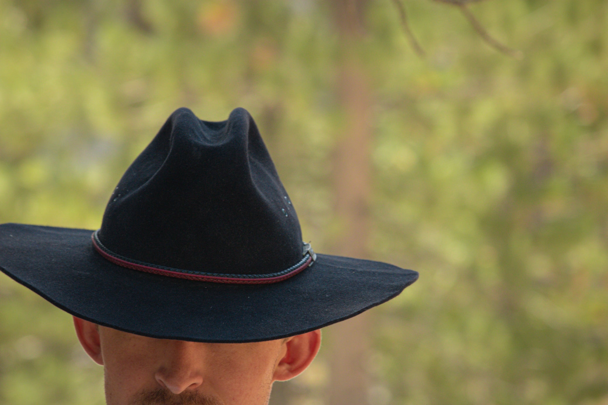 Wrangler 4x Beaver And Genuine Lamb-skin Black cowboy Hat