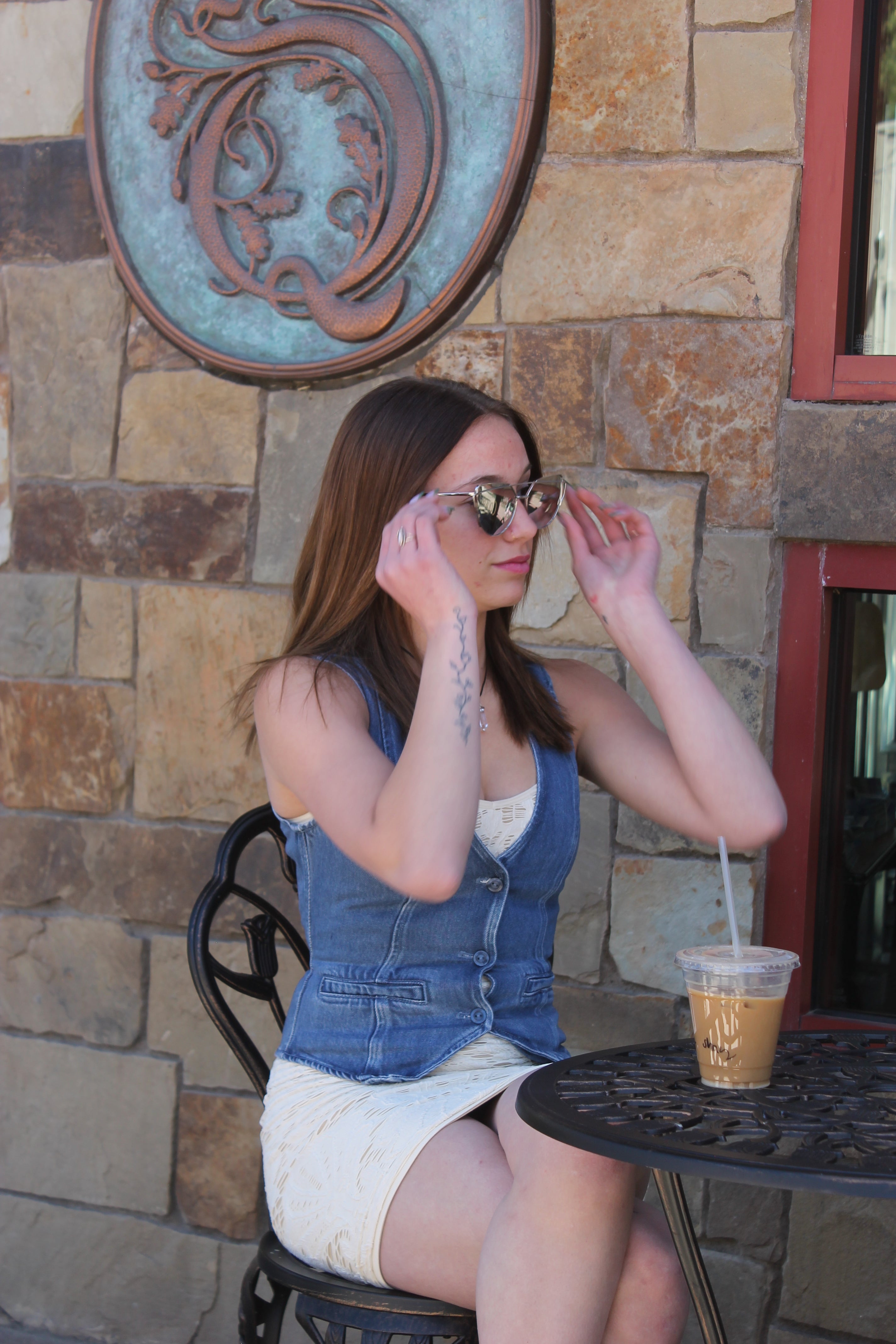 Young Fabulous & Broke Extra Small Denim Button-Up Vest Top