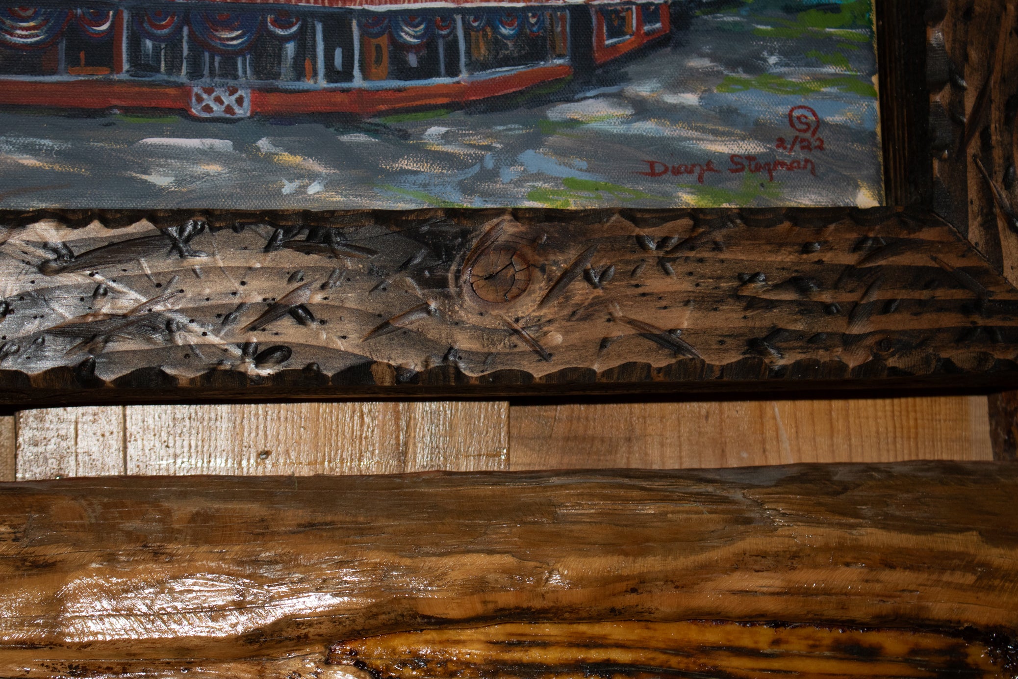 Hand Painted Depiction of Fawn Lodge by Diane Stegman