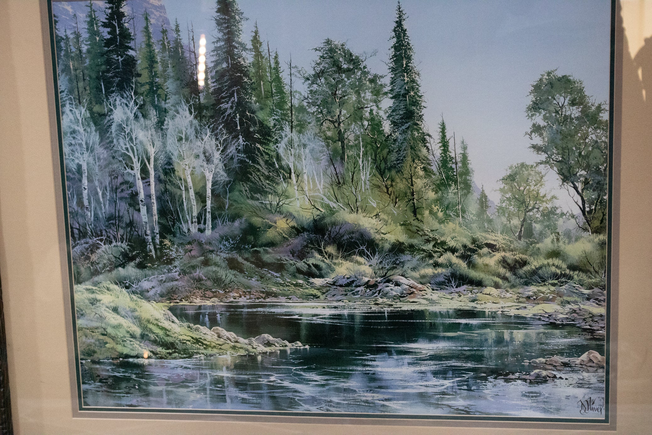 Printed copy of a Painted Landscape of River