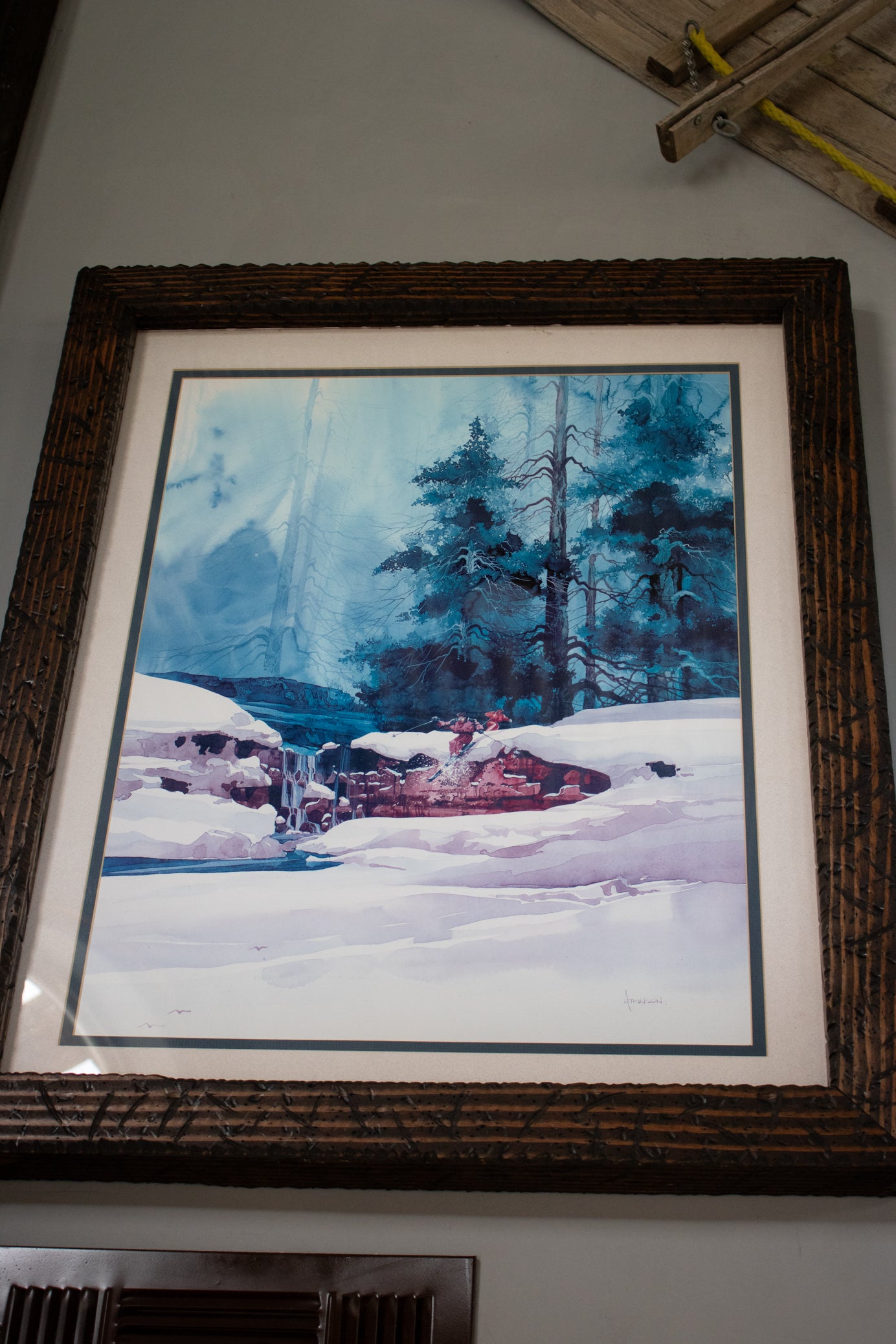 Limited Edition Print titled "Powder Run Ski Steamboat" by Michael Atkinson