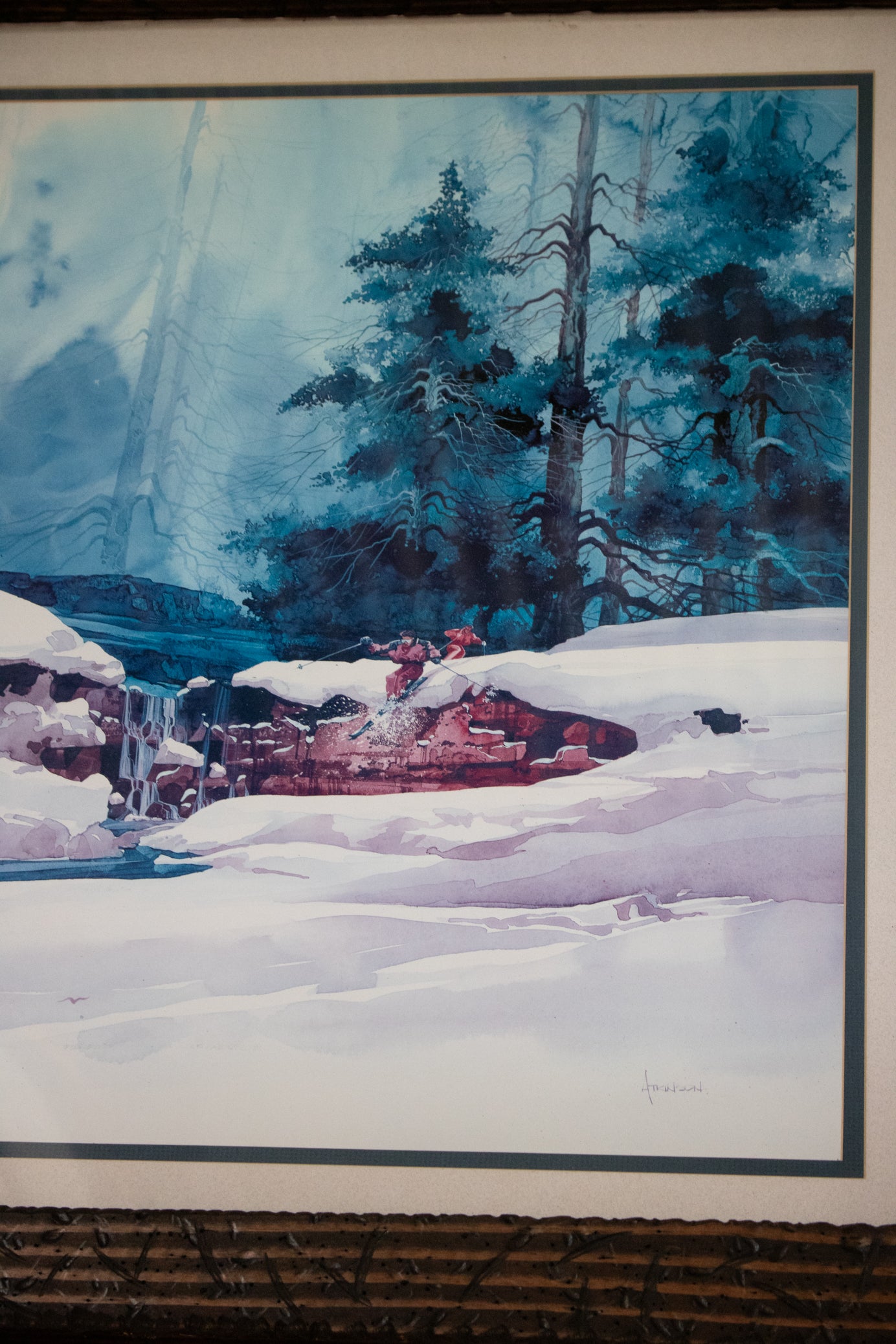 Limited Edition Print titled "Powder Run Ski Steamboat" by Michael Atkinson