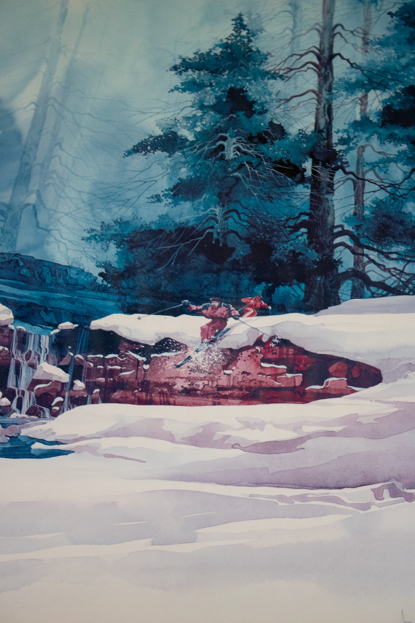 Limited Edition Print titled "Powder Run Ski Steamboat" by Michael Atkinson