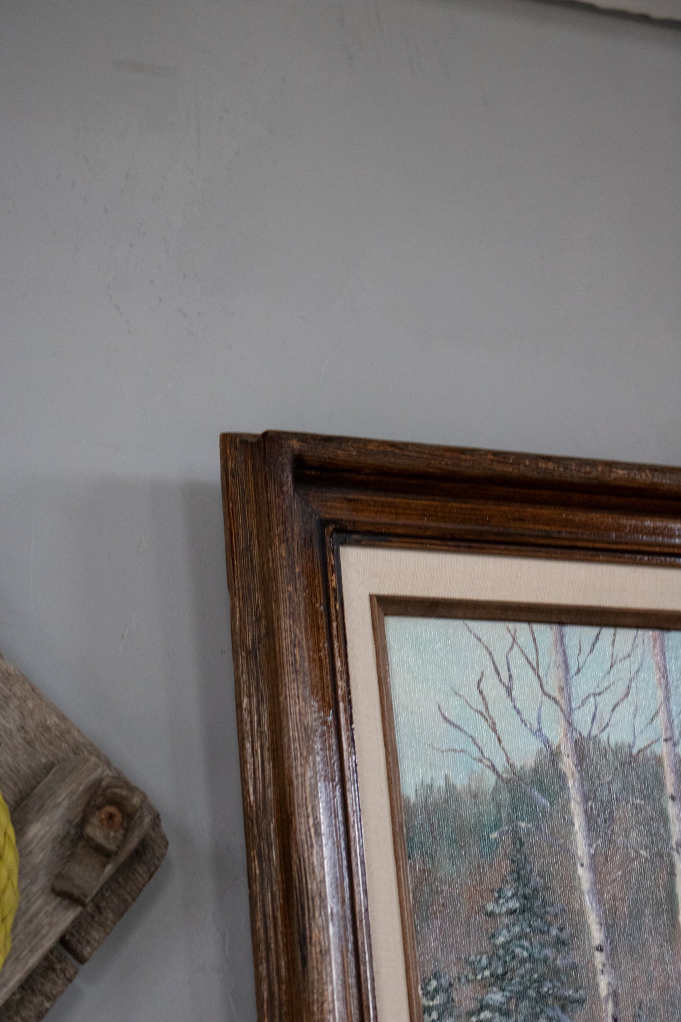 Hand Painted Art Kids Headed Home From Snow Sledding