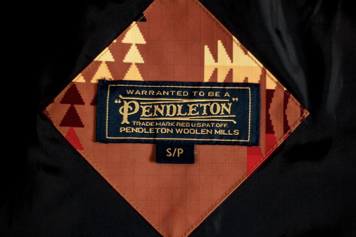 Pendleton Burnt Orange Snow Jacket Mesa Pattern Size Small