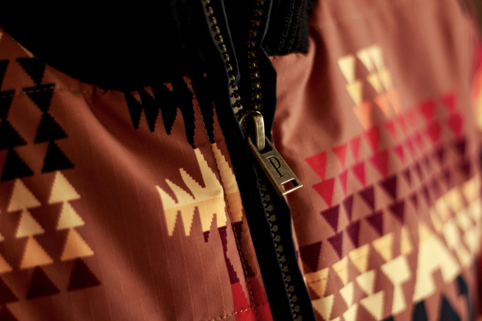 Pendleton Burnt Orange Snow Jacket Mesa Pattern Size Small