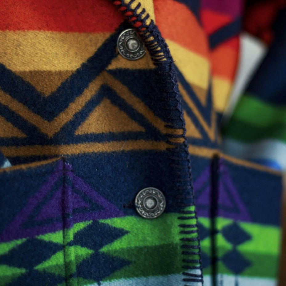 Vintage Country Sophisticates by Pendleton Aztec Wool Blazer Size Medium