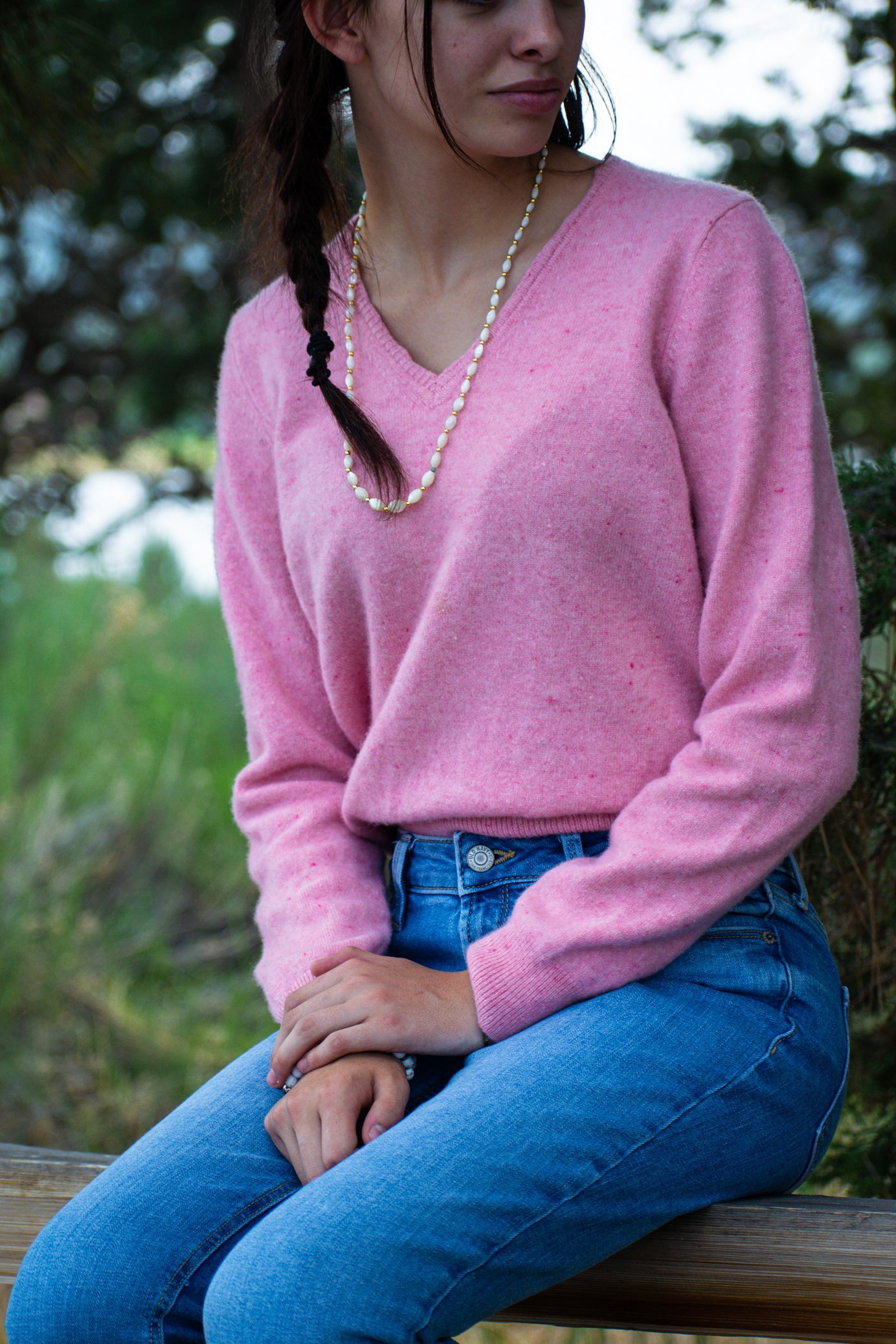 Valerie Steven Bright - Pink Cashmere Pullover Sweater XL