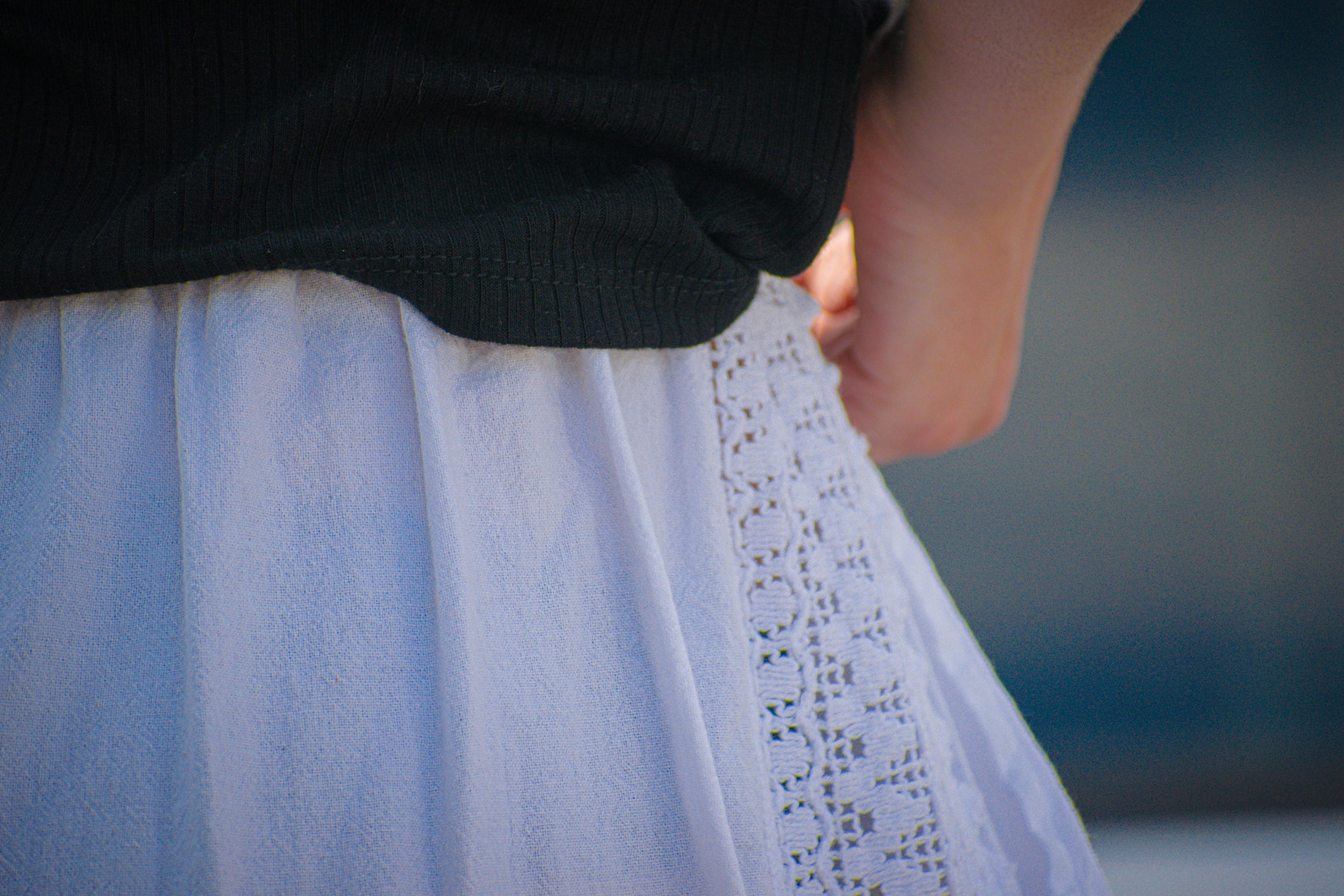 Seaspice Resort Wear 100% Peruvian White Cotton Flowy Pants Adjustable Waist Size Large