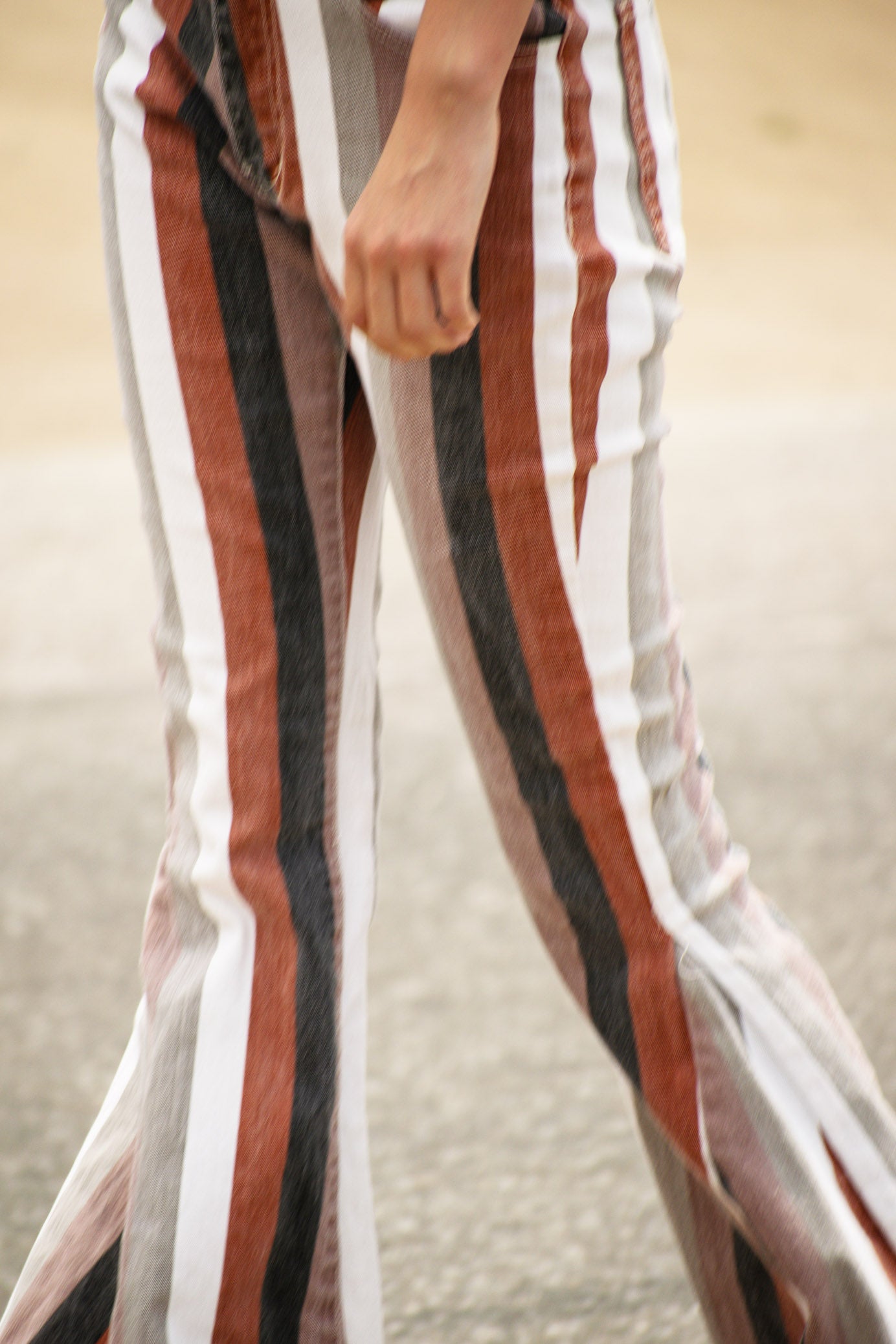 Altar'd State Striped Bell Bottom Jeans