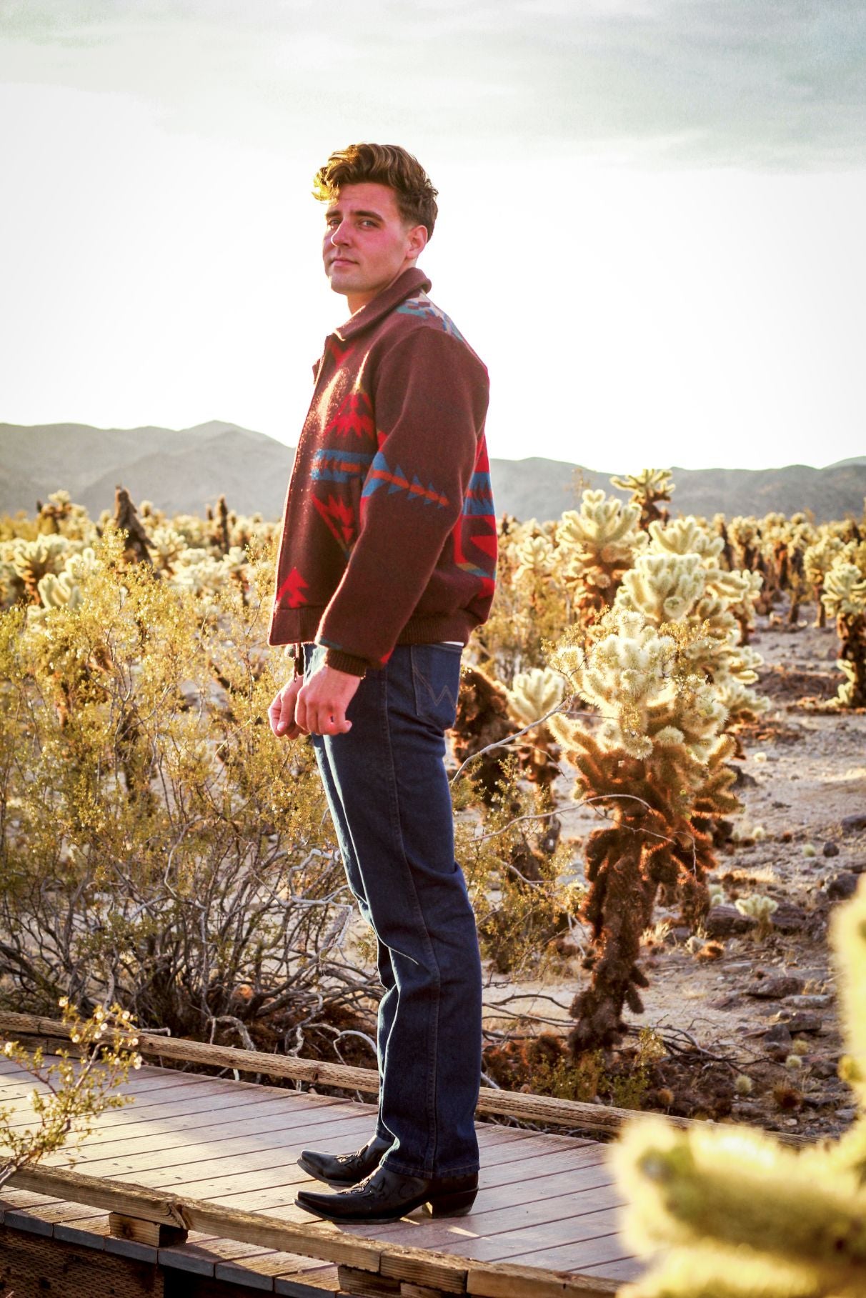 Vintage Pendleton Western Wear Wool Southwest Brown Jacket Medium