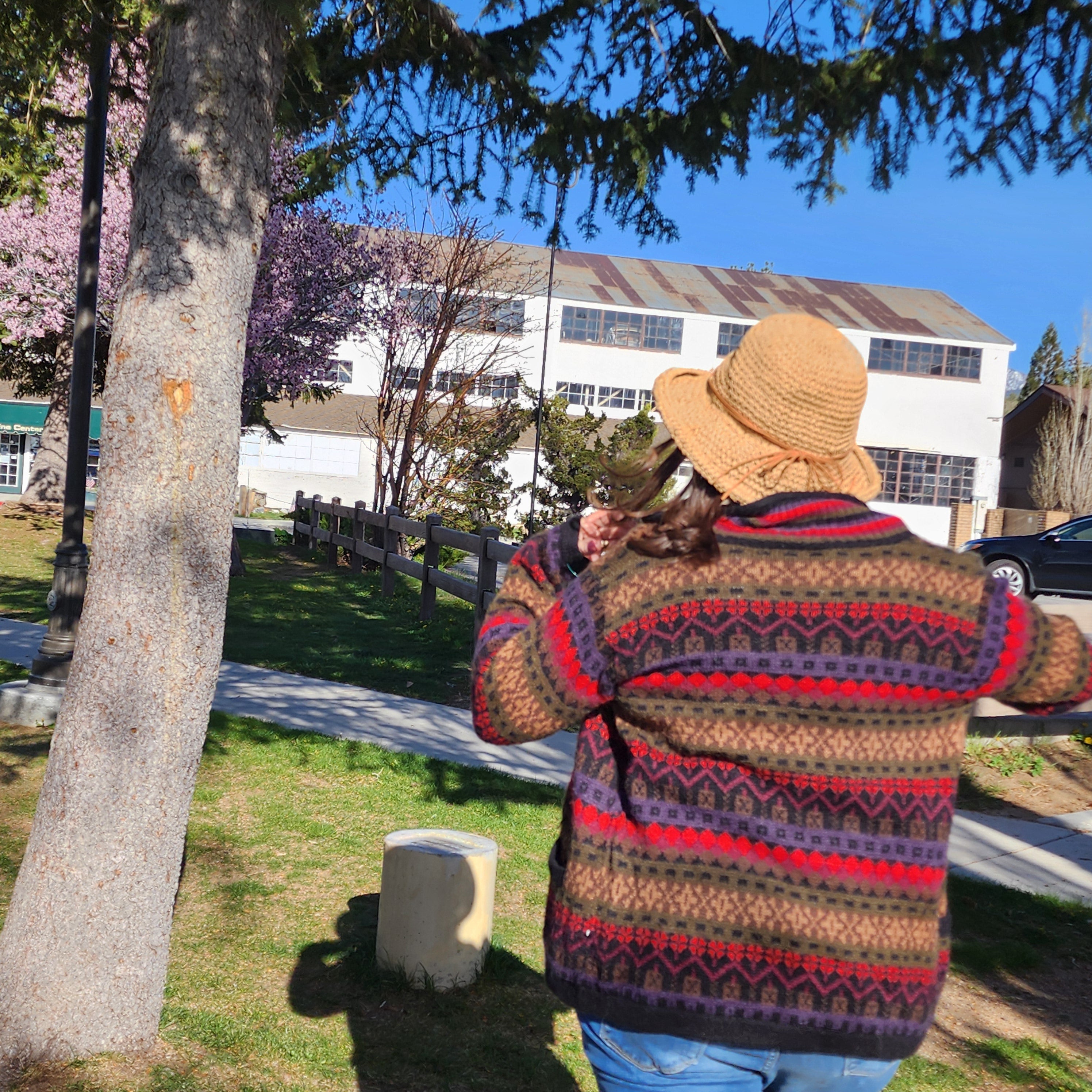 Natur Alpaca Made in Peru Multi - colored Button - Up Cardigan
