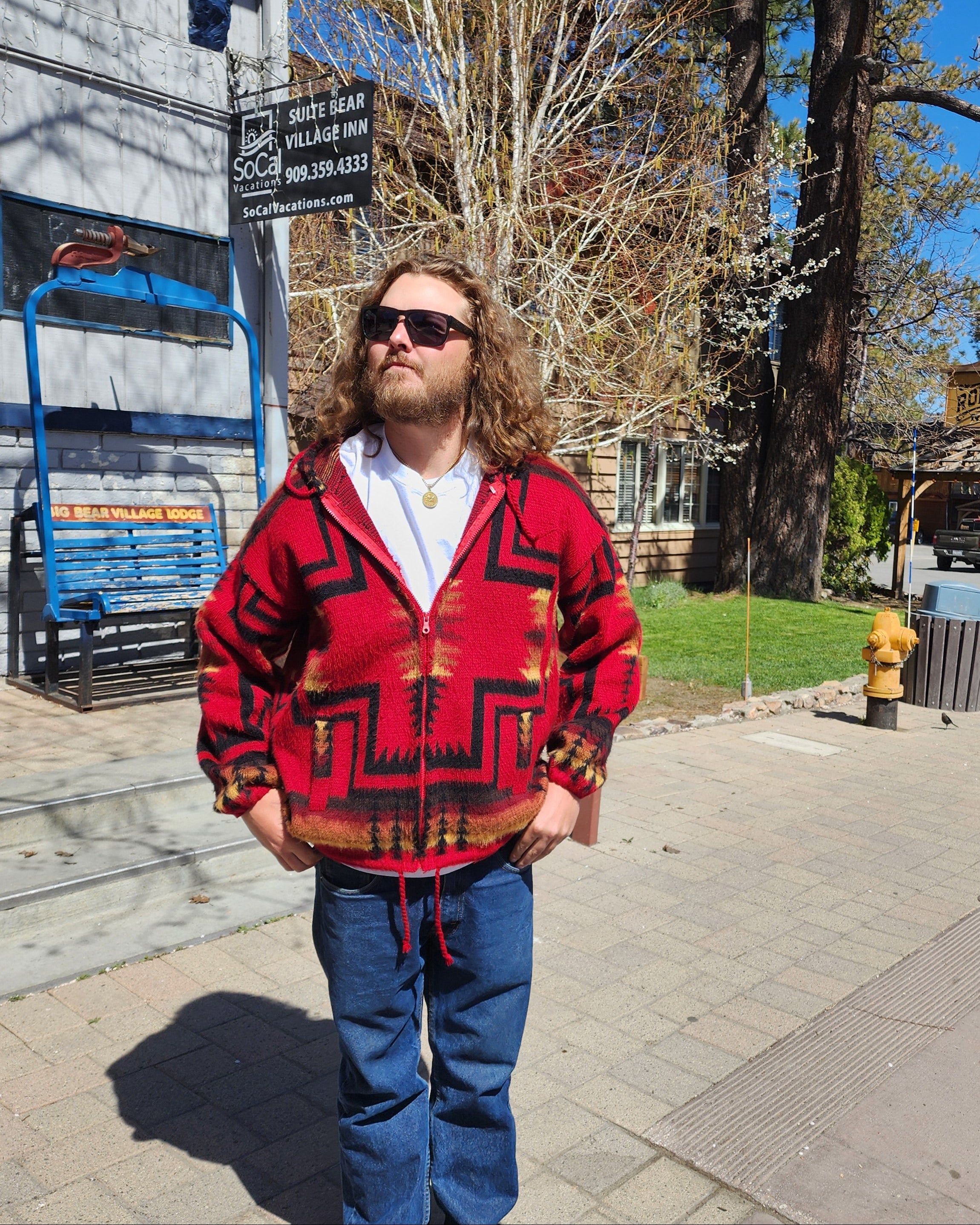 Blanket Coat - VIntage Andes Tribal Jacket Unisex - Made in Ecuador: