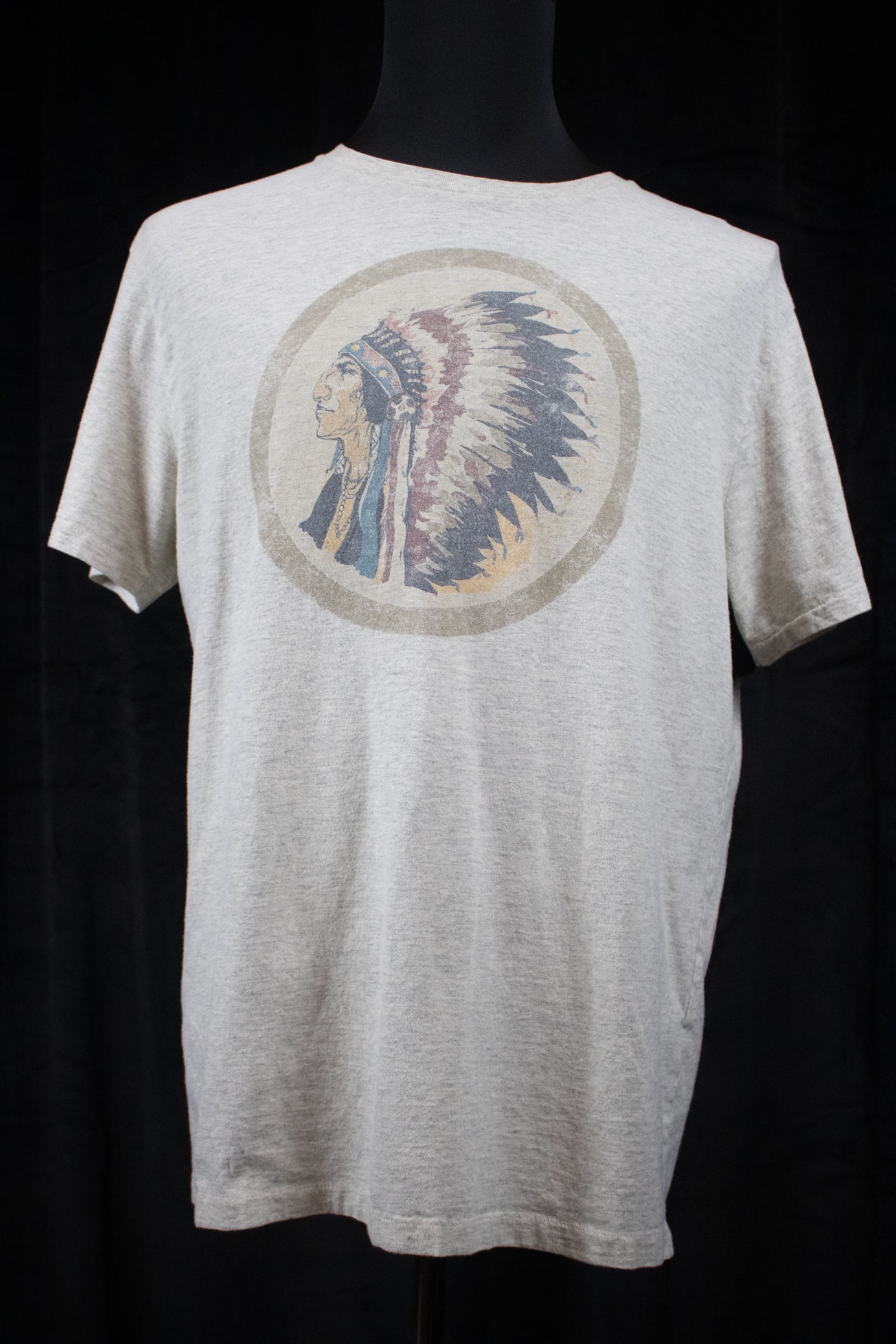 Ralph Lauren Native American Light Grey Color T - Shirt Mens Large